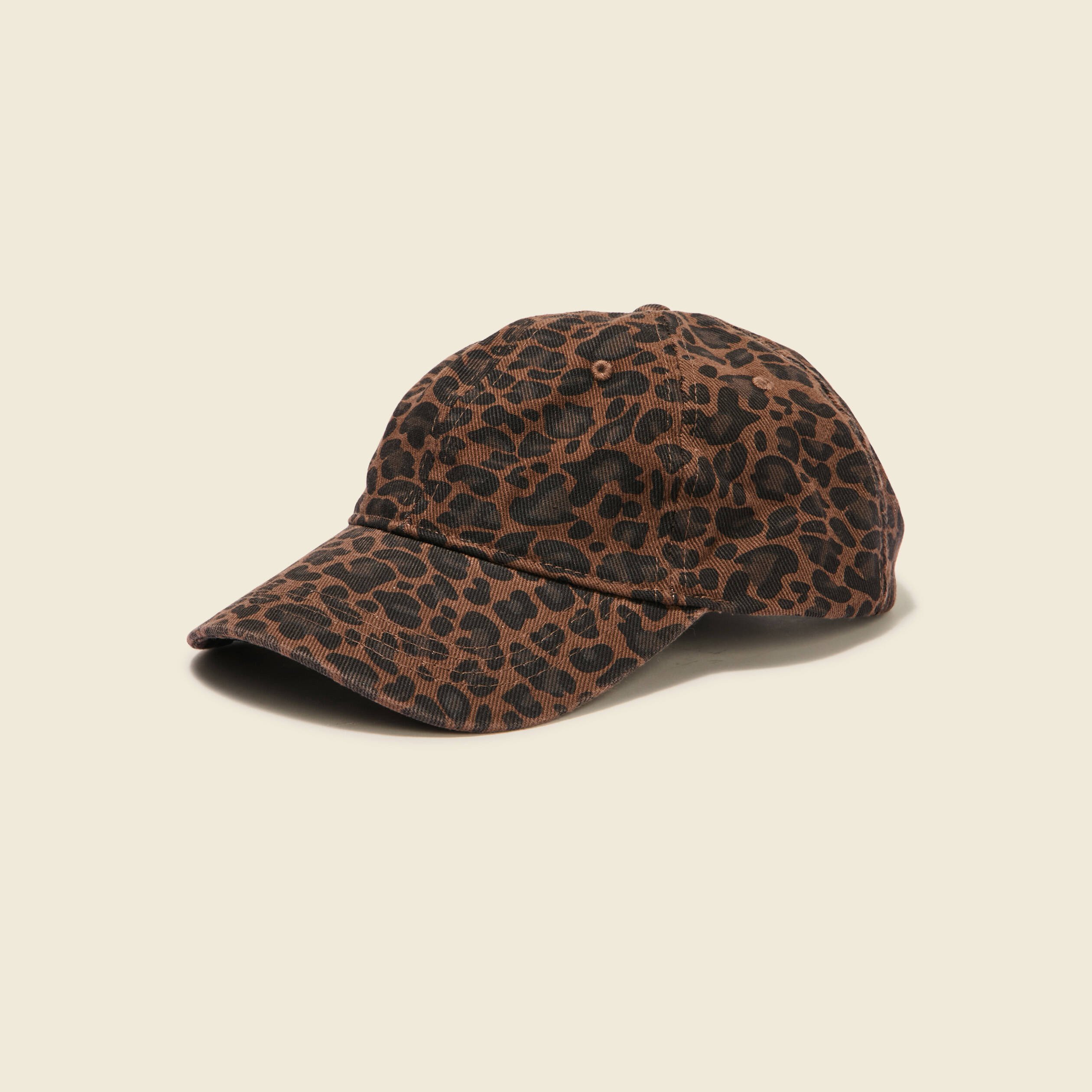 Casquette en coton marron foncé femme
