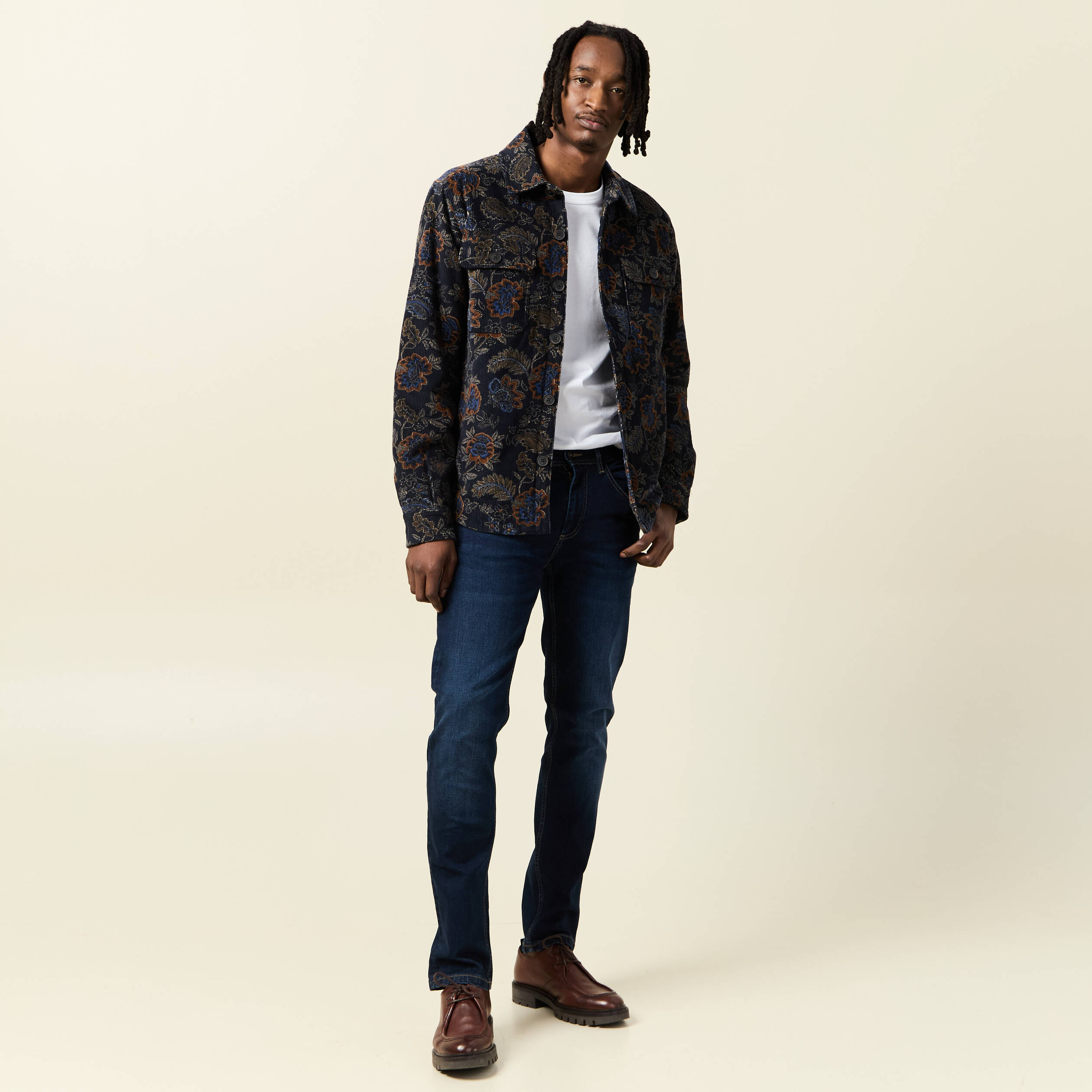 Jeans slim longueur 32 denim brut homme