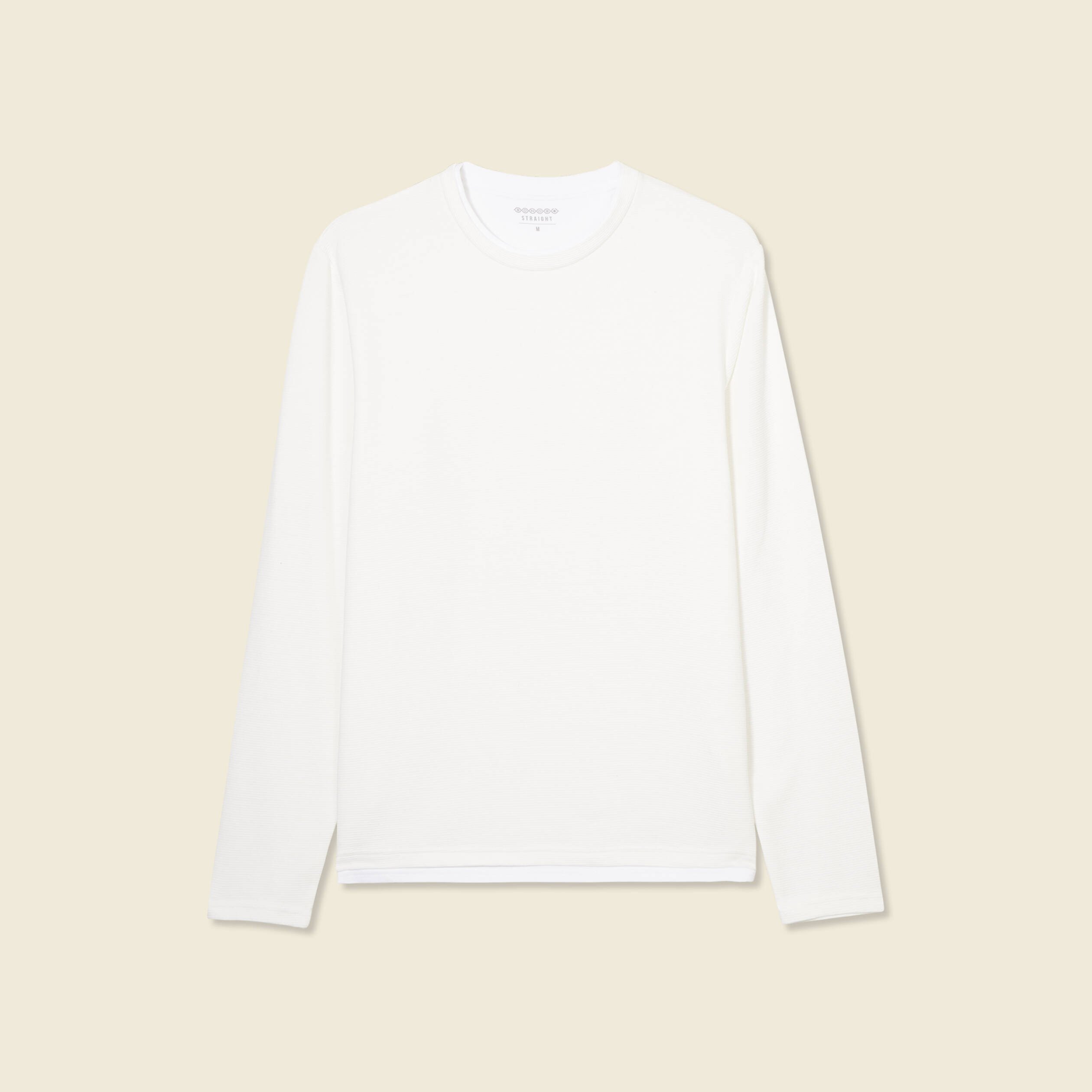 t shirt manches longues ecru homme T-shirt manches longues ecru homme