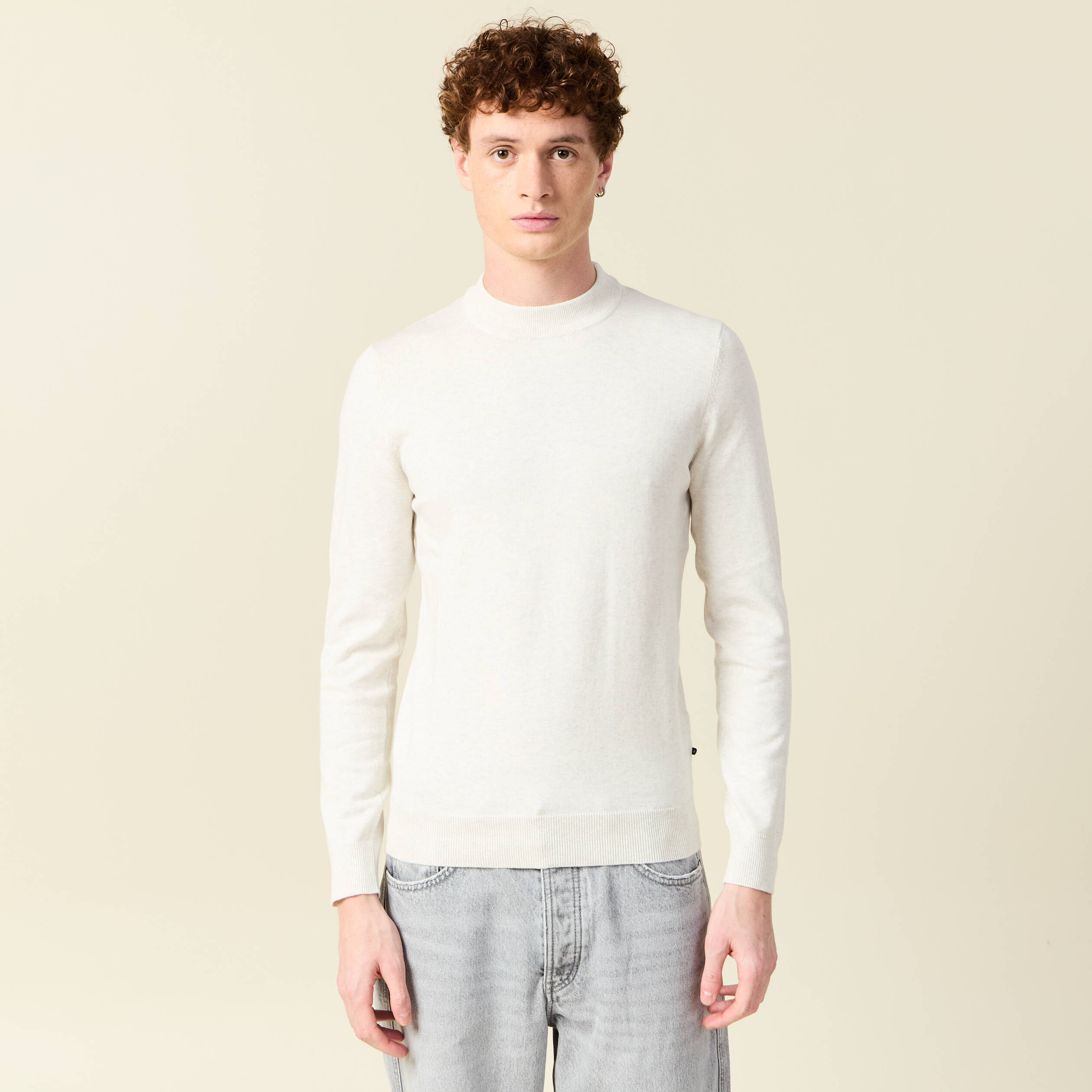 pull manches longues ecru homme Pull manches longues ecru homme