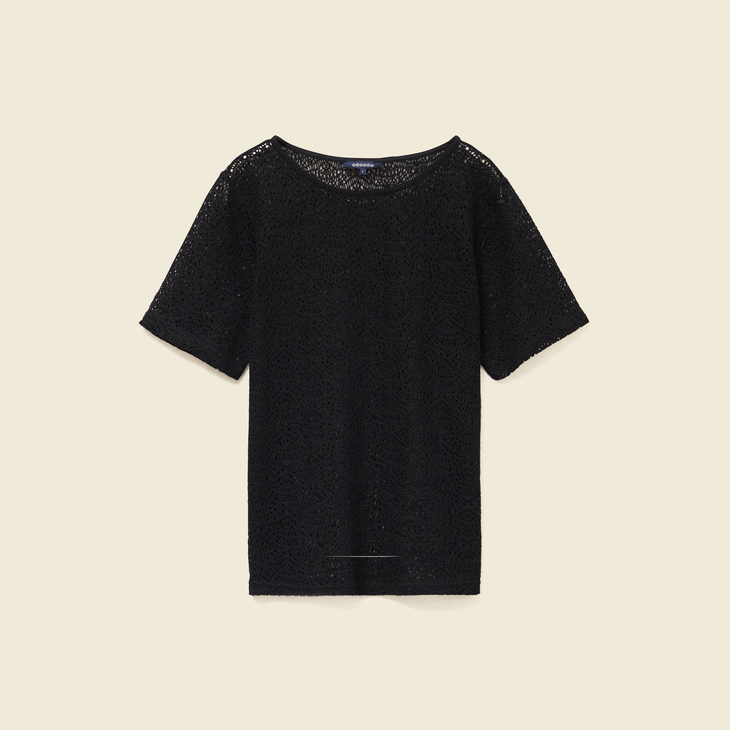 T-shirt manches courtes noir femme