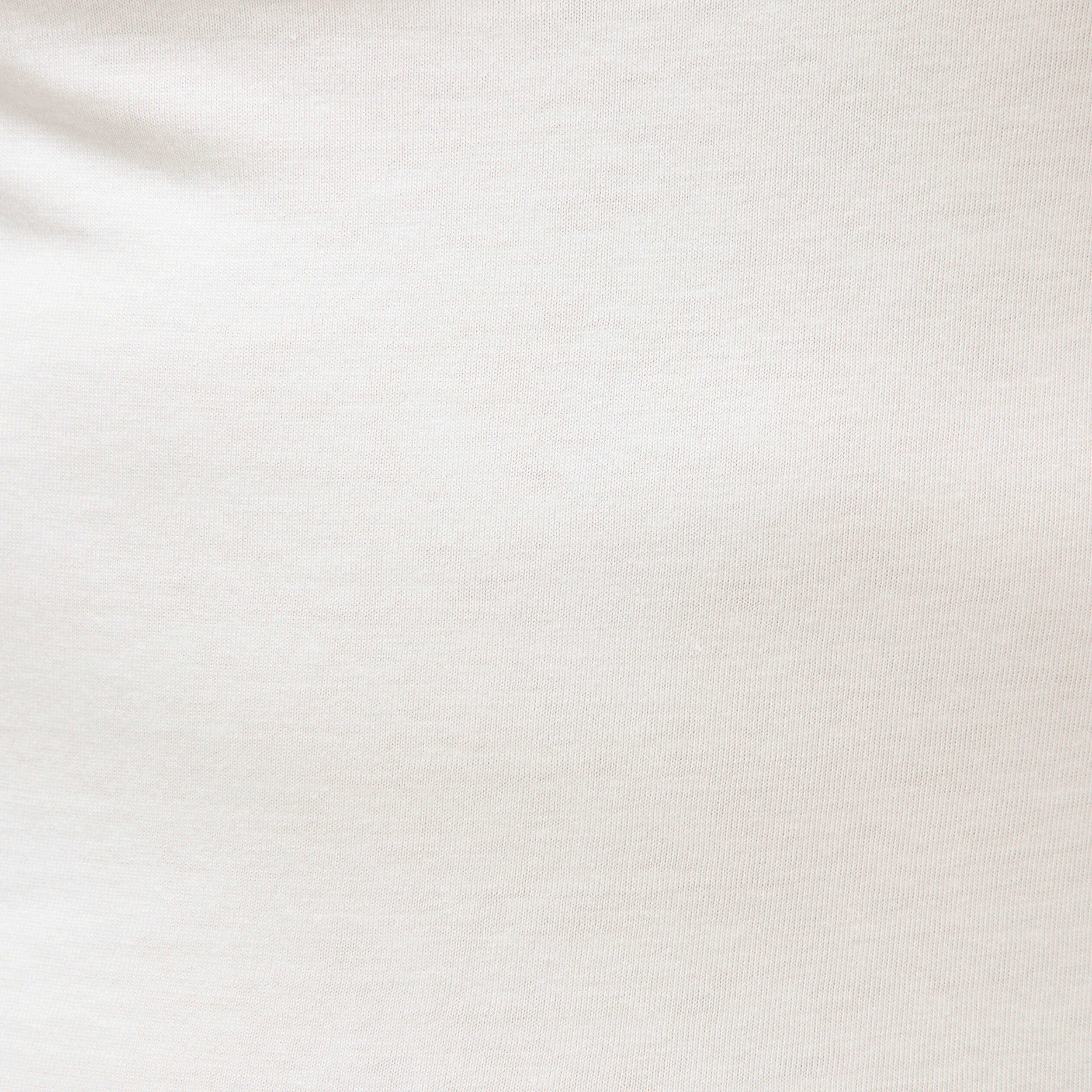 T-shirt ajust&eacute; manches courtes ecru femme