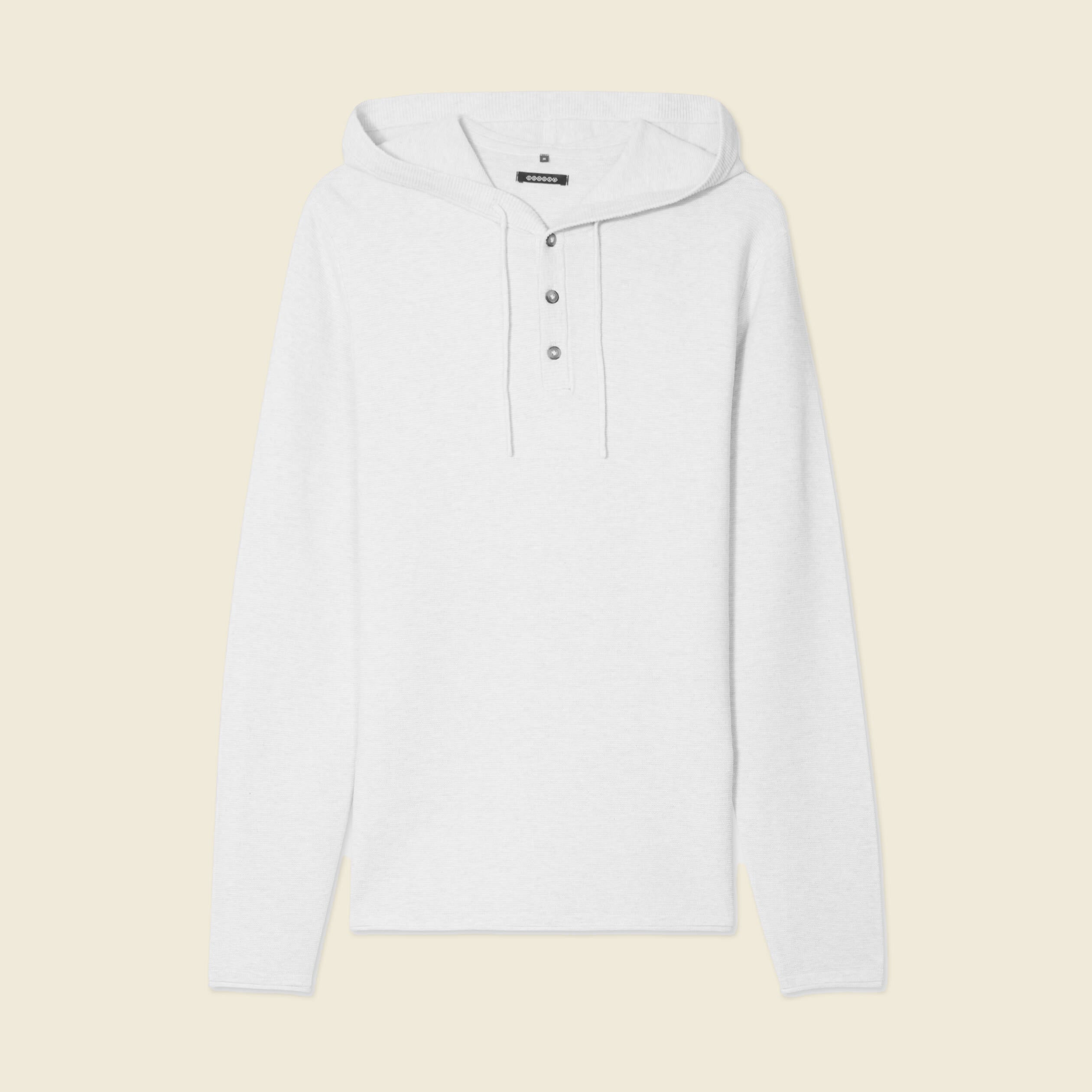 Pull &agrave; capuche ecru homme