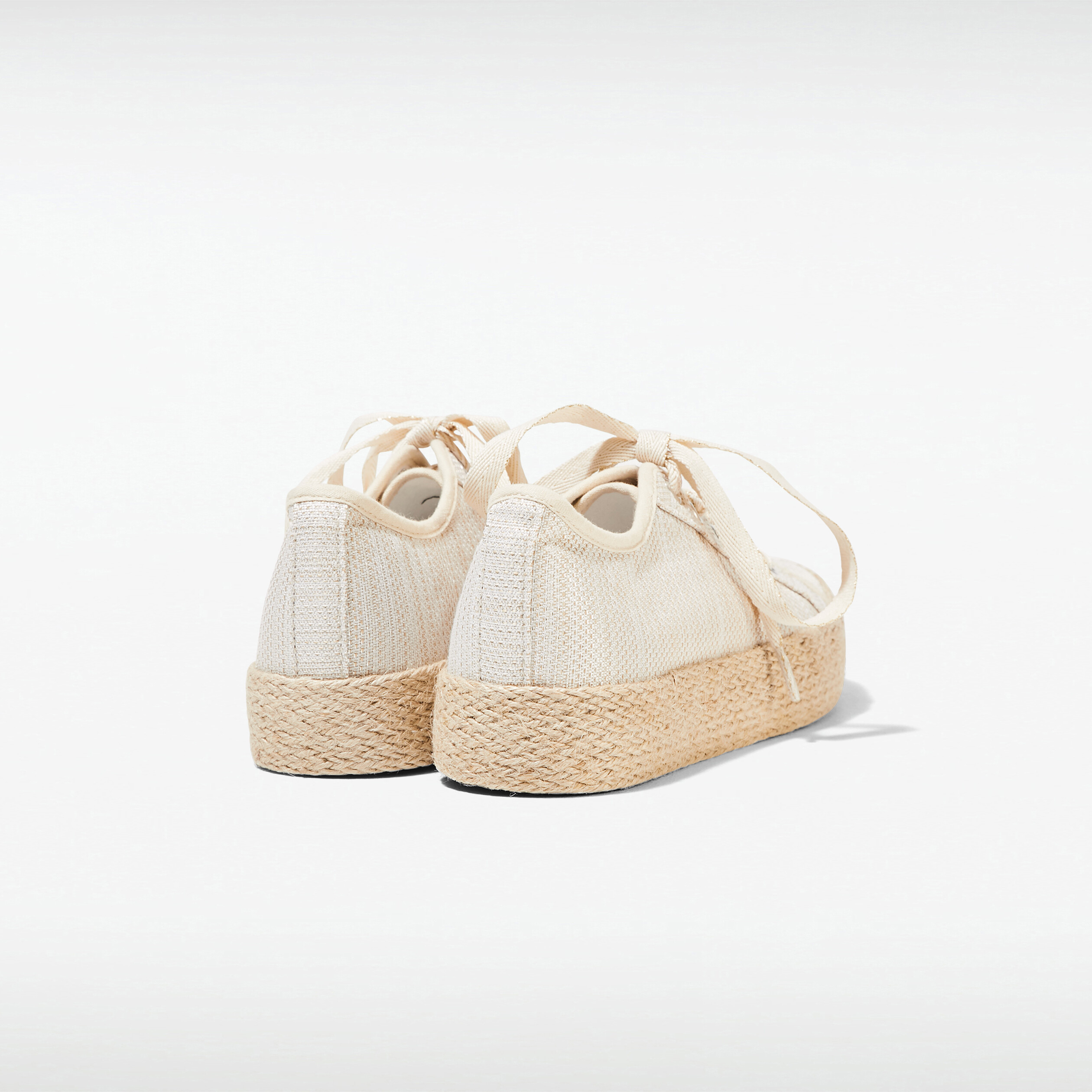 espadrilles plates avec cordes ecru femme Espadrilles plates avec cordes ecru femme