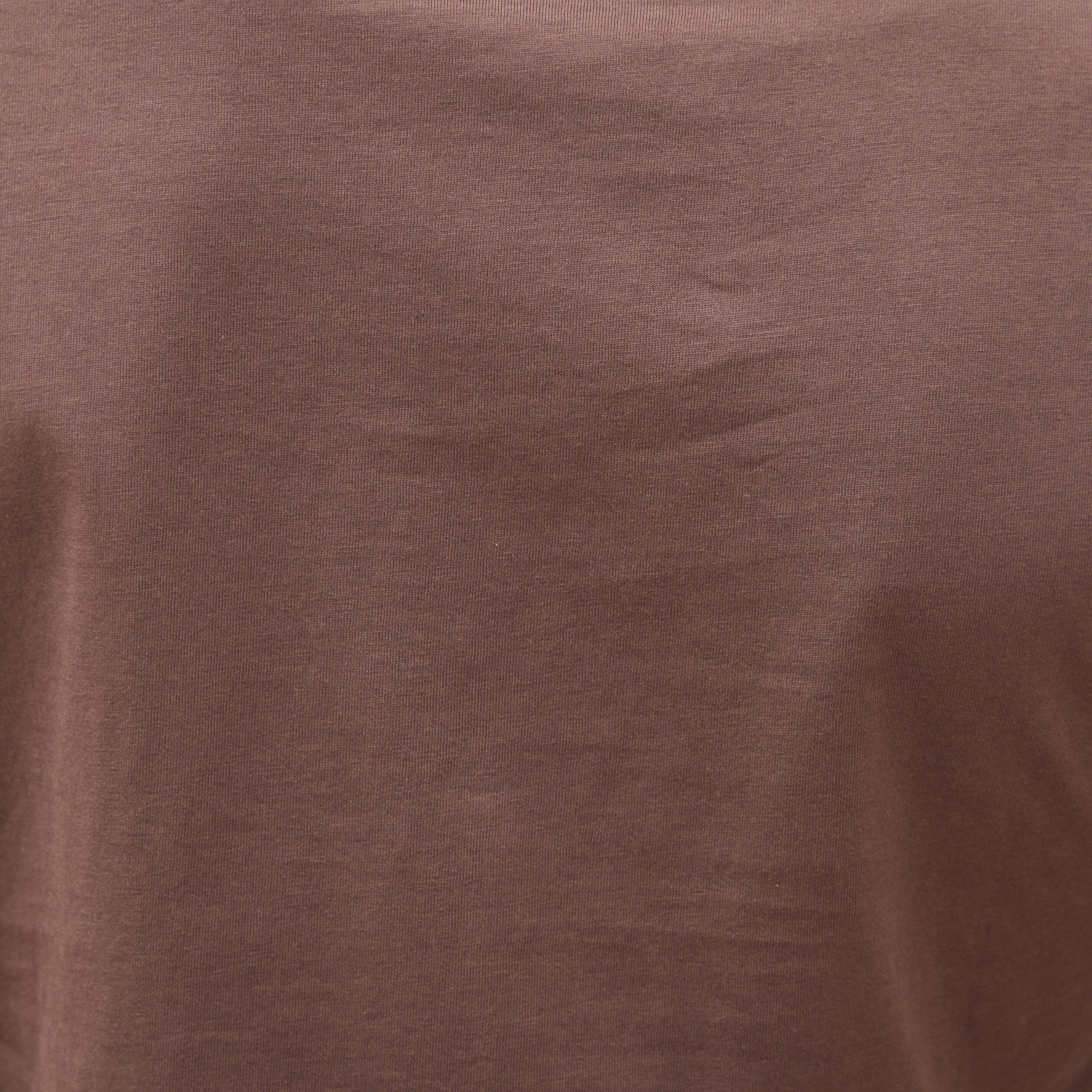 T-shirt manches courtes marron fonc&eacute; femme