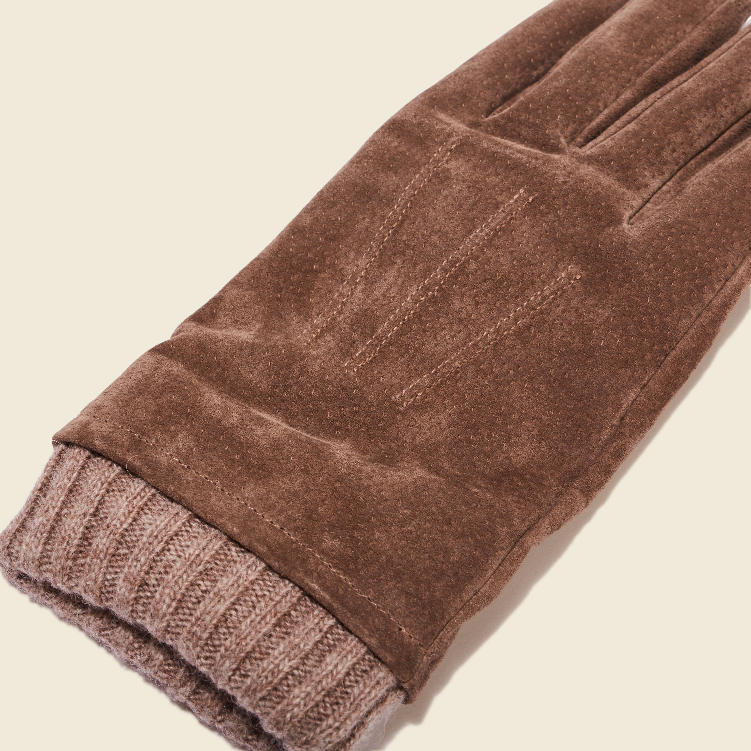 Gants en cuir beige homme
