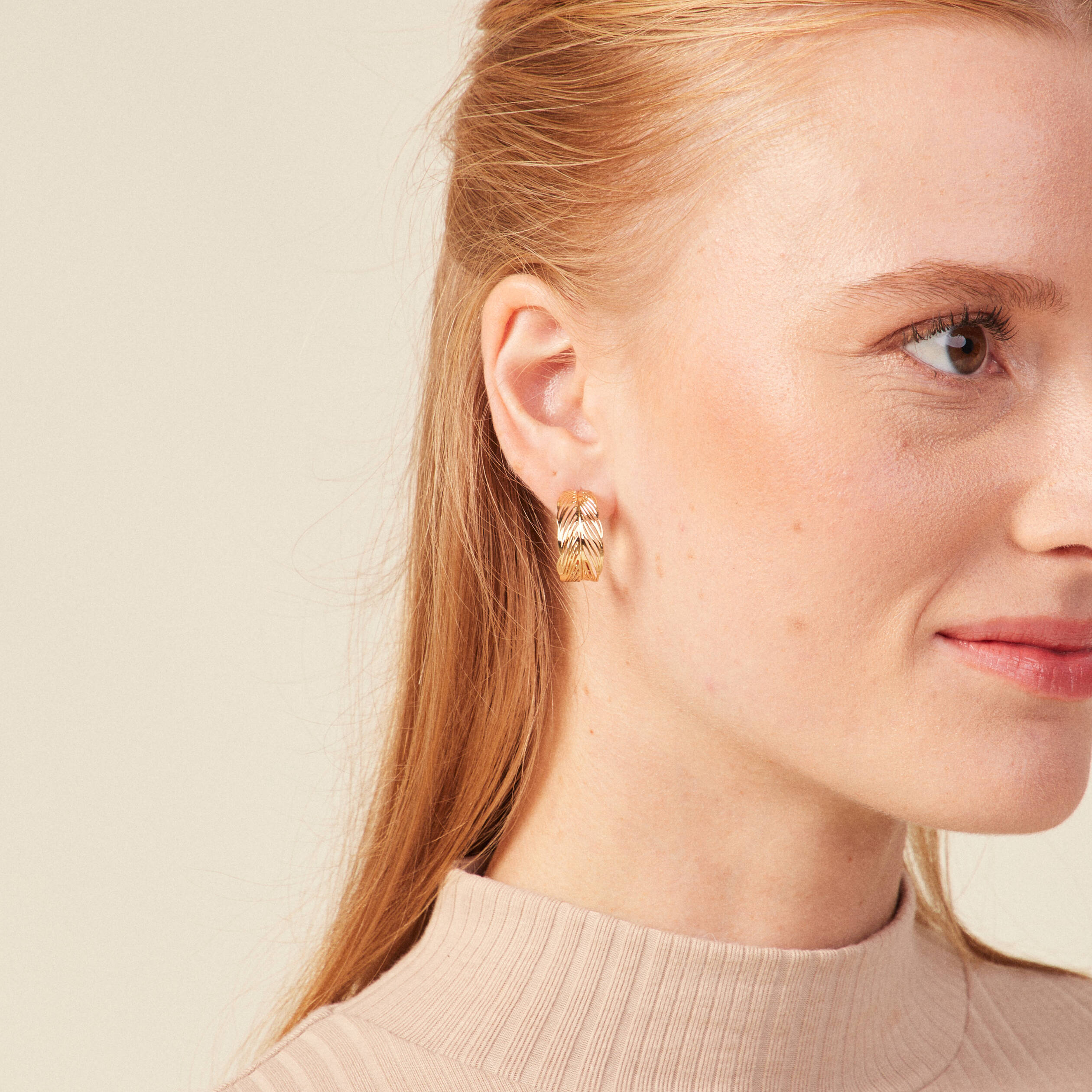 Boucles d'oreilles créoles couleur or femme