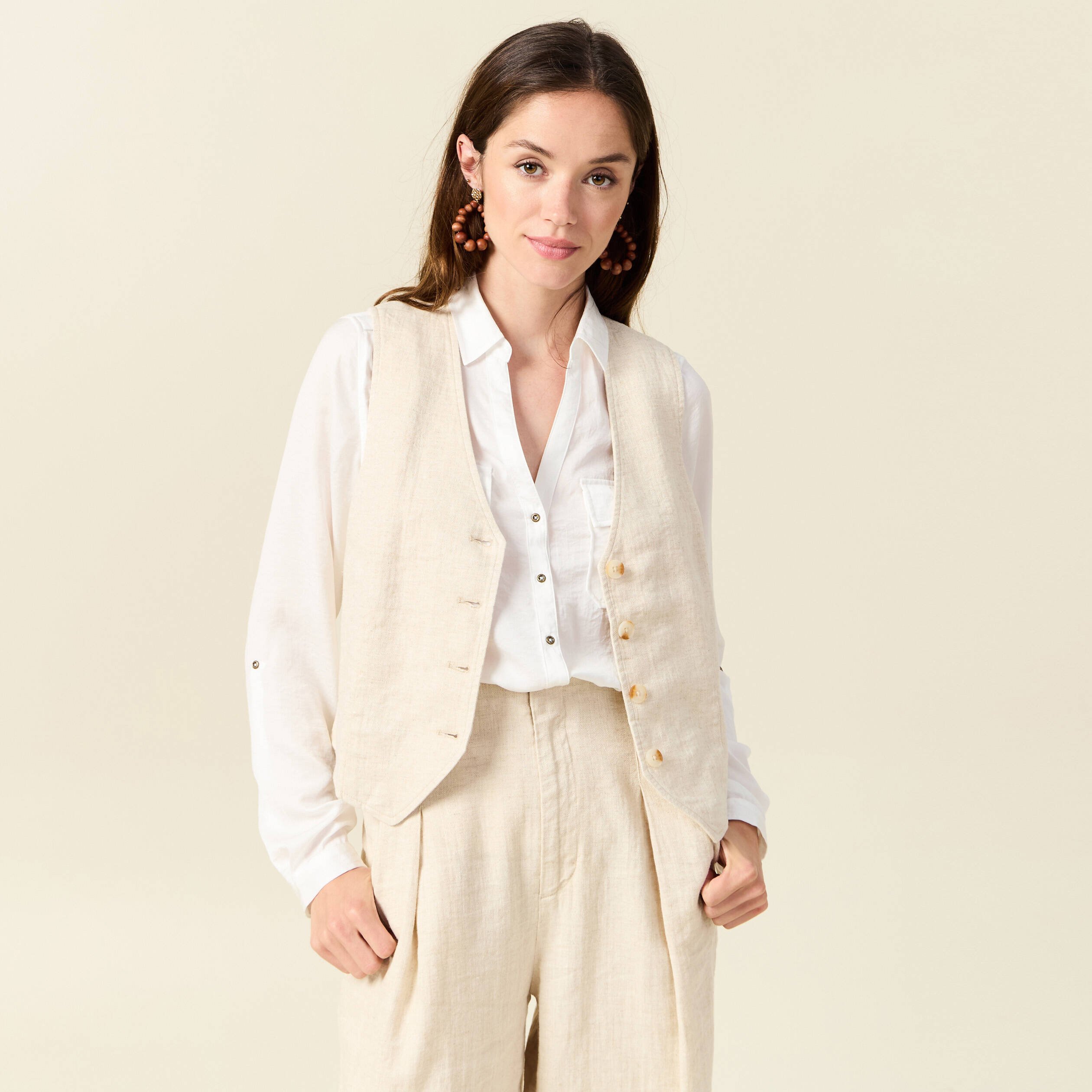 veston eco responsable sable femme Veston éco-responsable sable femme