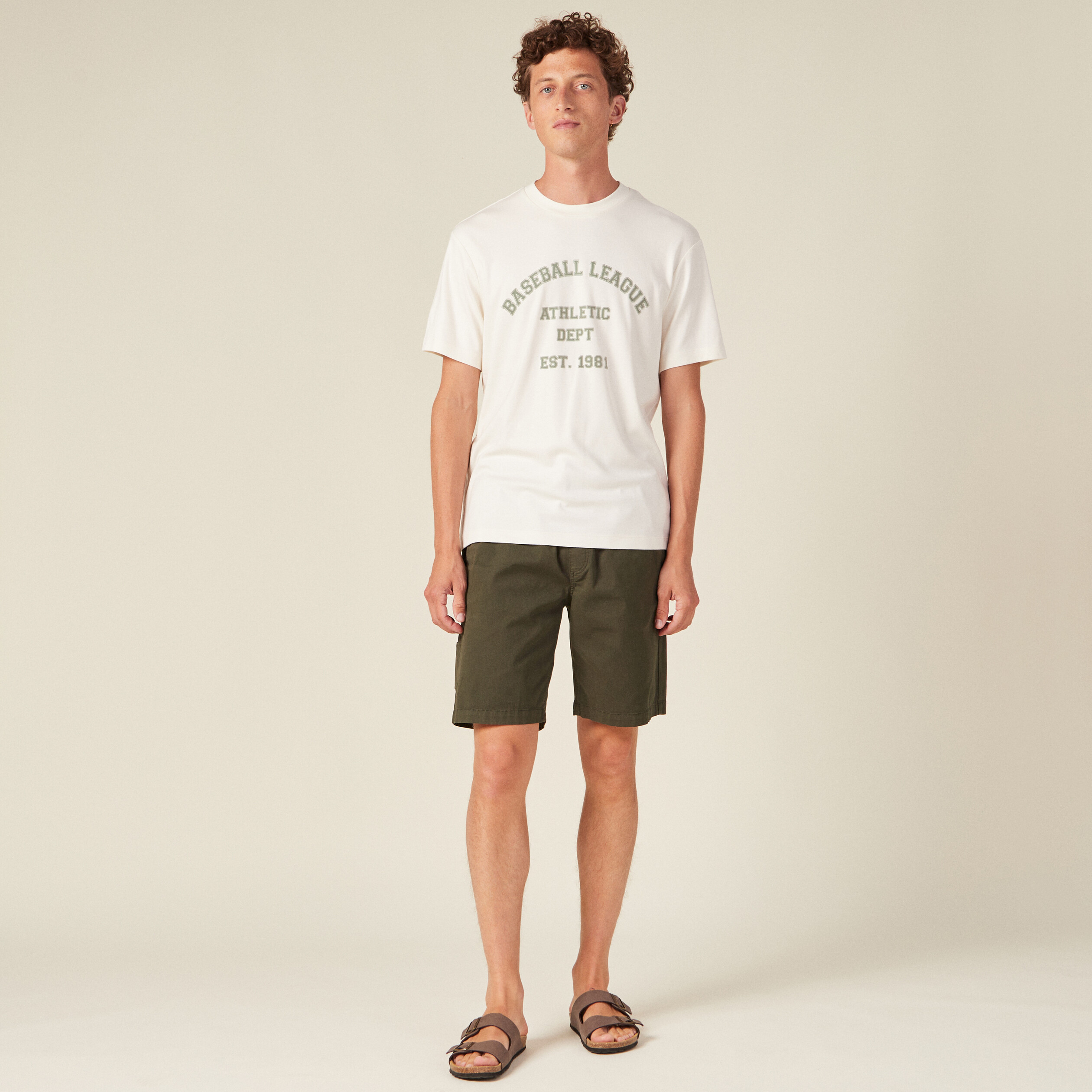 Bermuda droit velours gris foncé homme