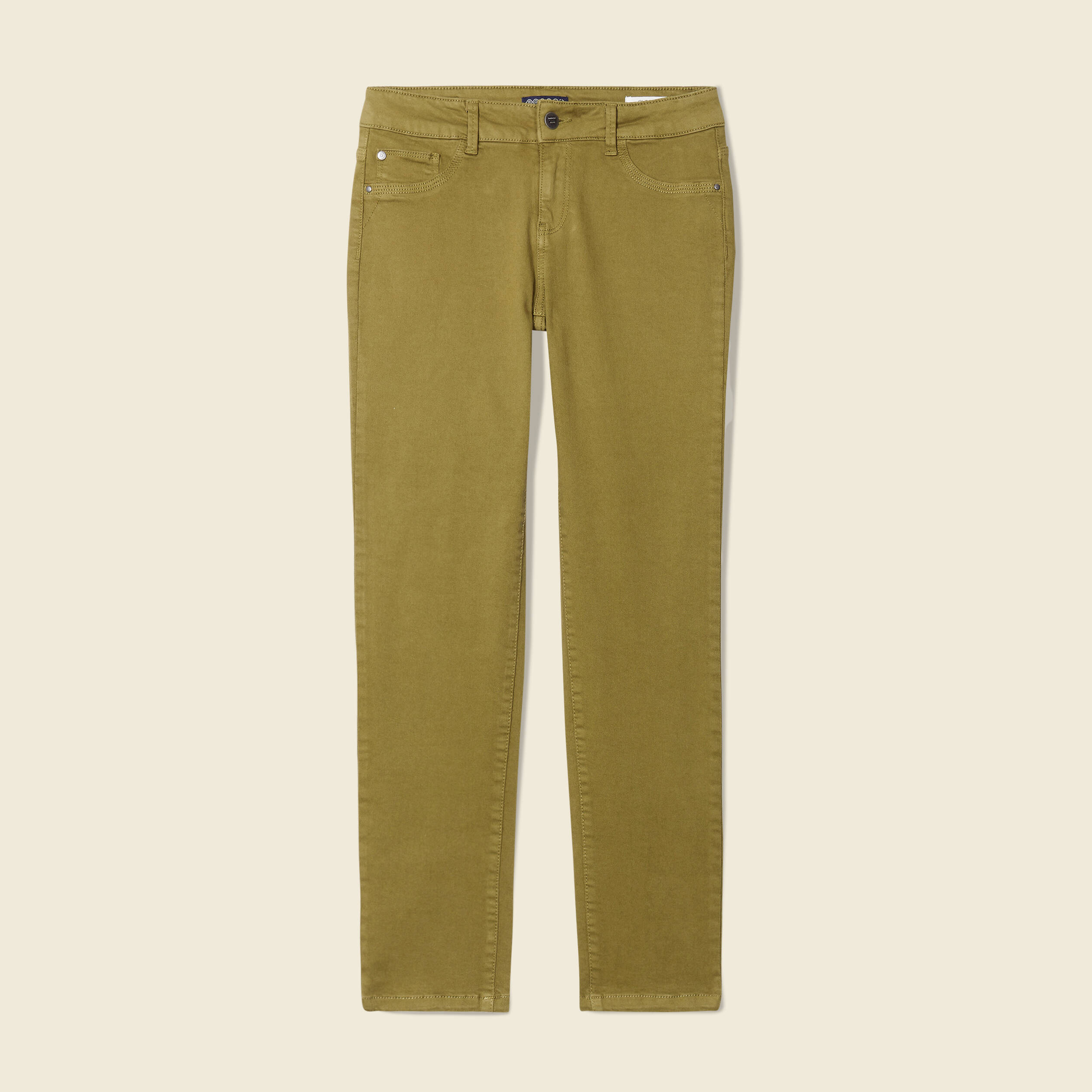 pantalon slim 78eme vert kaki femme Pantalon slim 7/8ème vert kaki femme