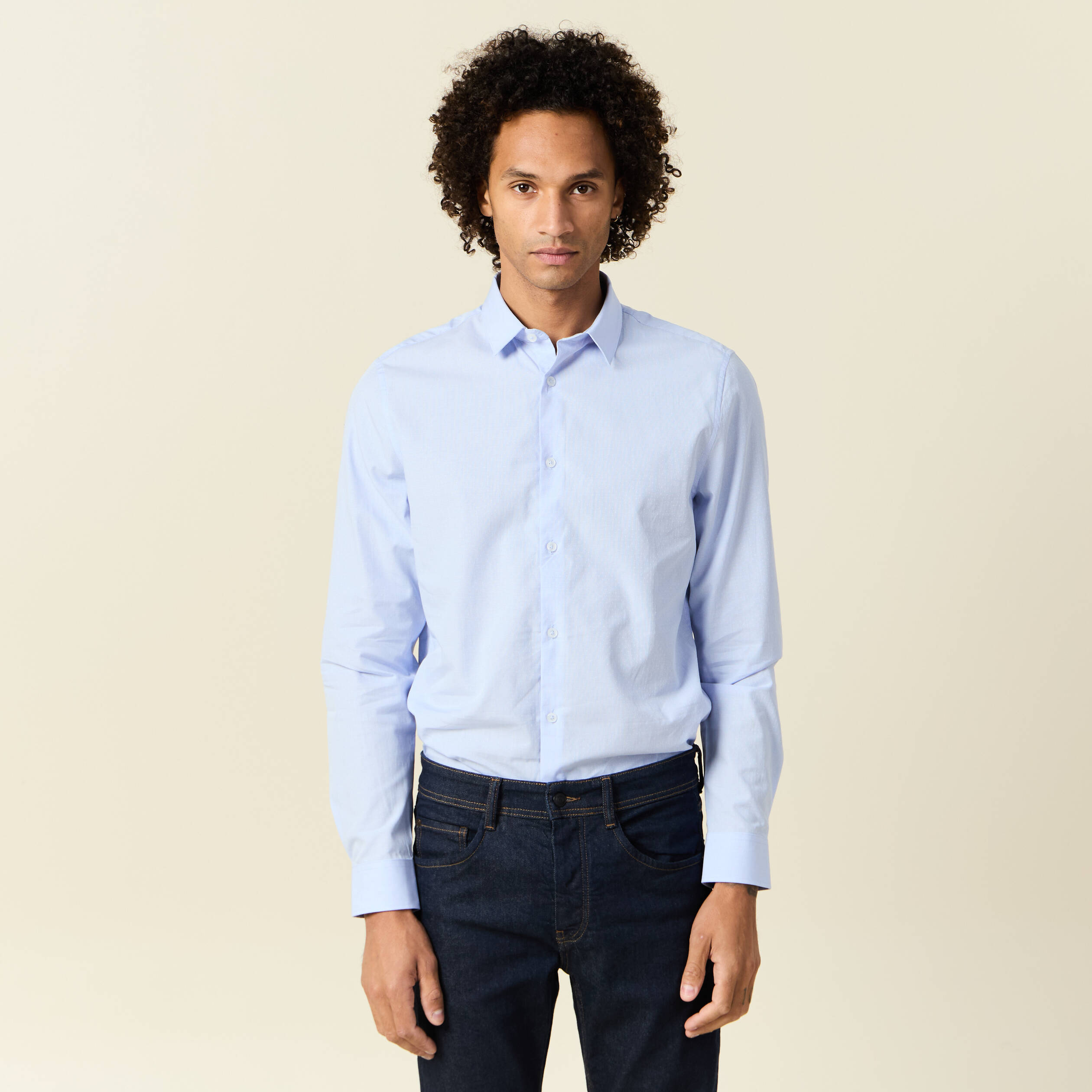 chemise manches longues bleu ciel homme Chemise manches longues bleu ciel homme
