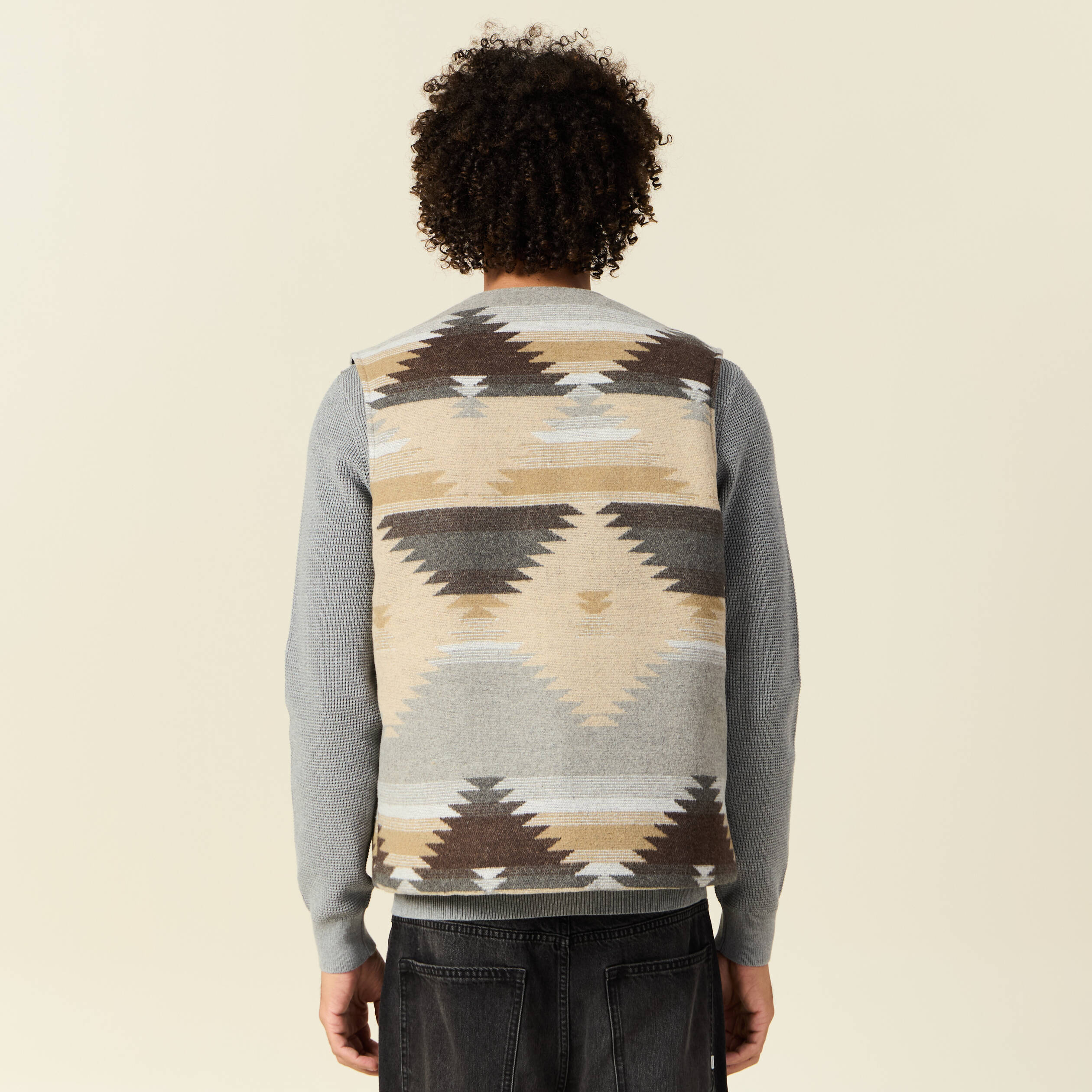Blouson sans manche réversible beige homme