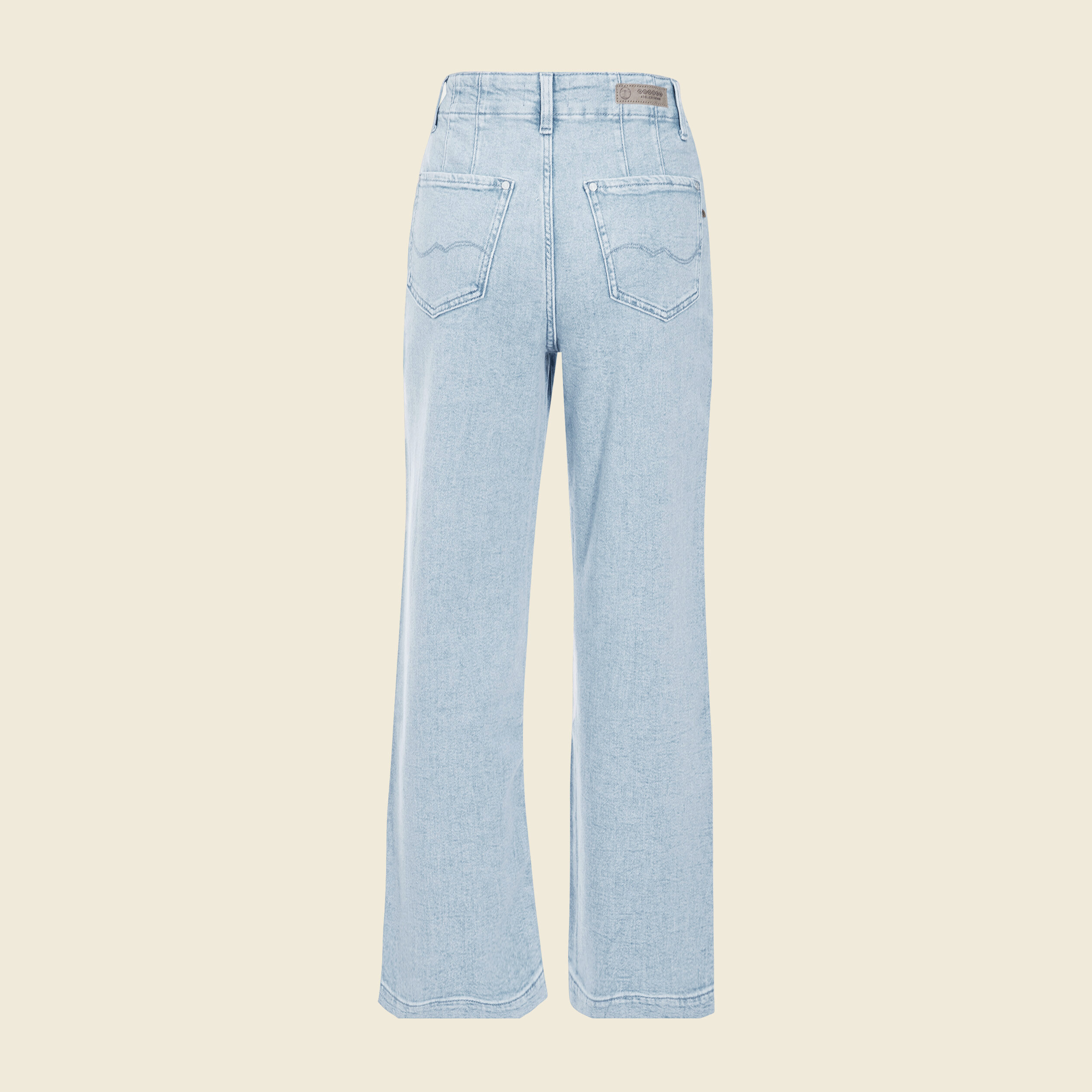 Jeans flare denim bleach femme