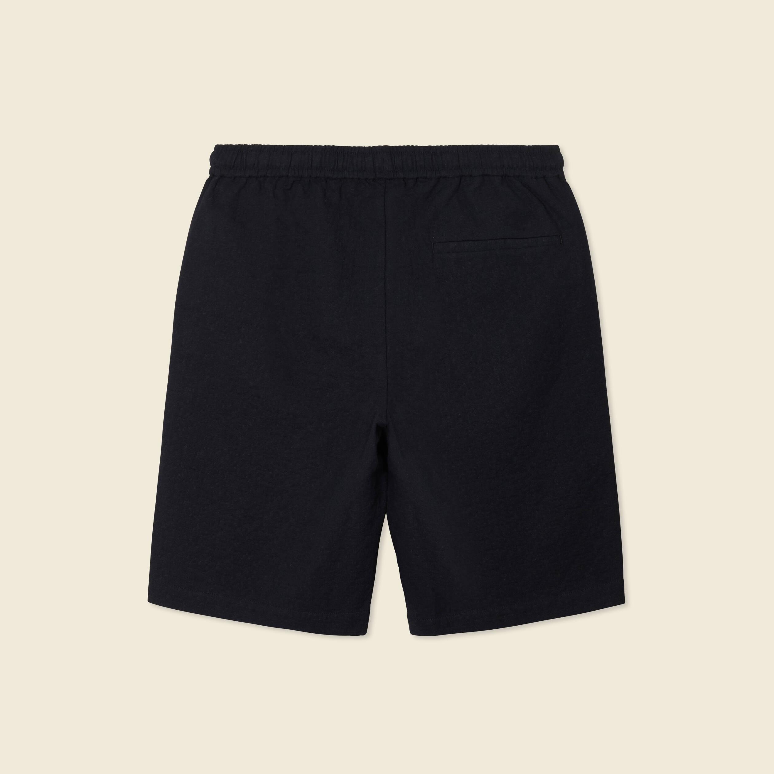 short droit taille elastiquee noir homme Short droit taille élastiquée noir homme