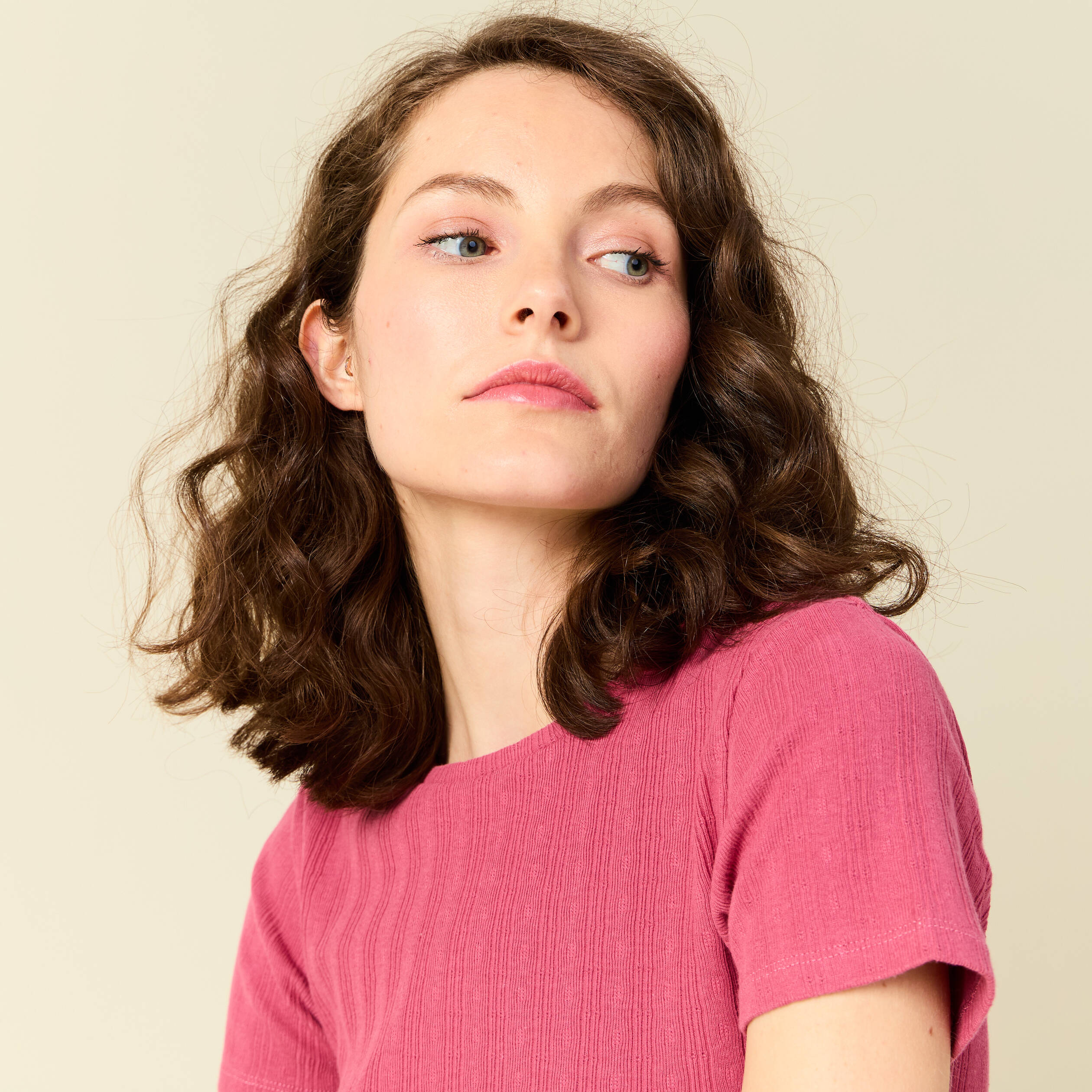 t shirt manches courtes vieux rose femme T-shirt manches courtes vieux rose femme