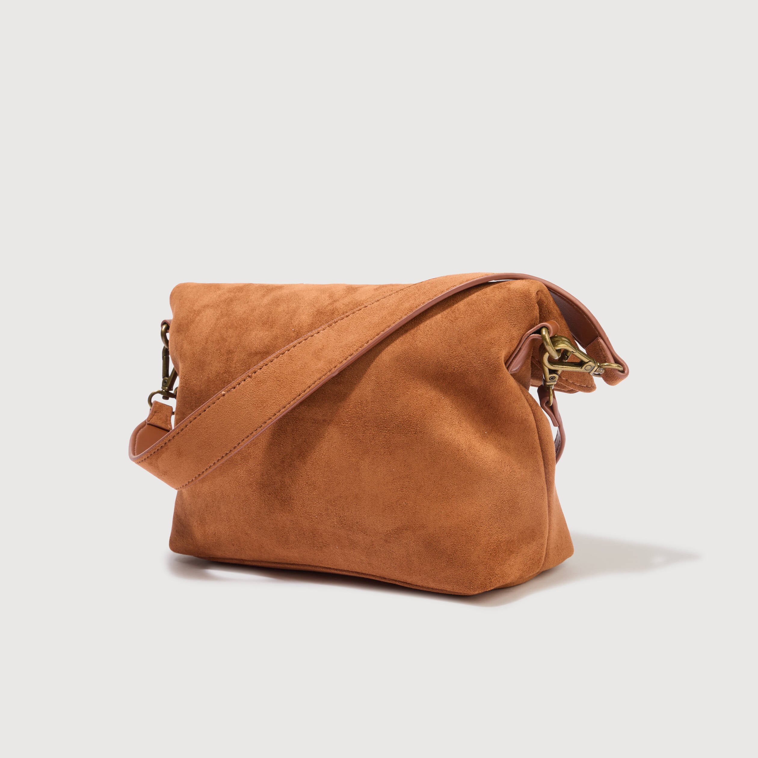 Sac bandouli&egrave;re avec doublure marron clair femme