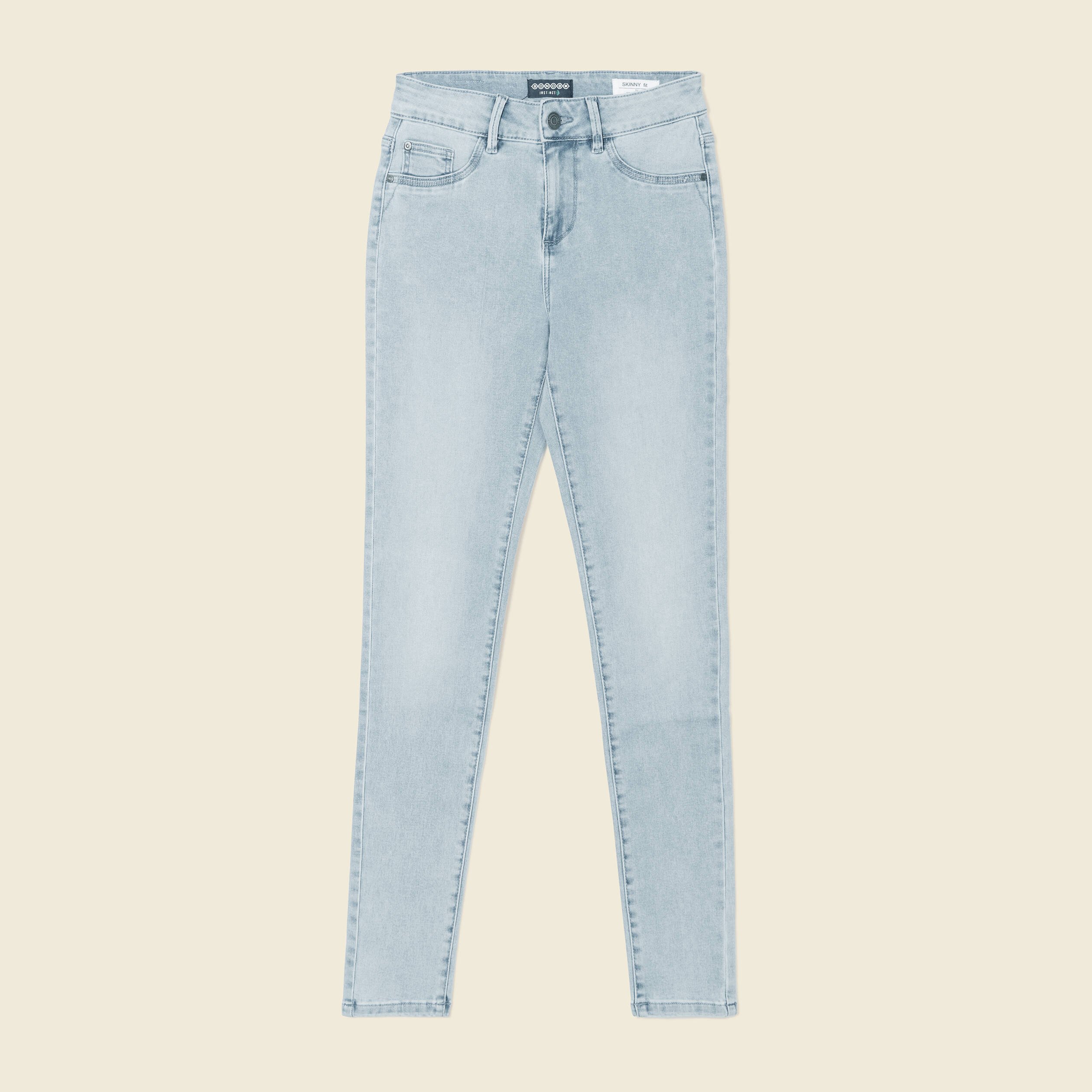 Jeans jegging denim bleach femme