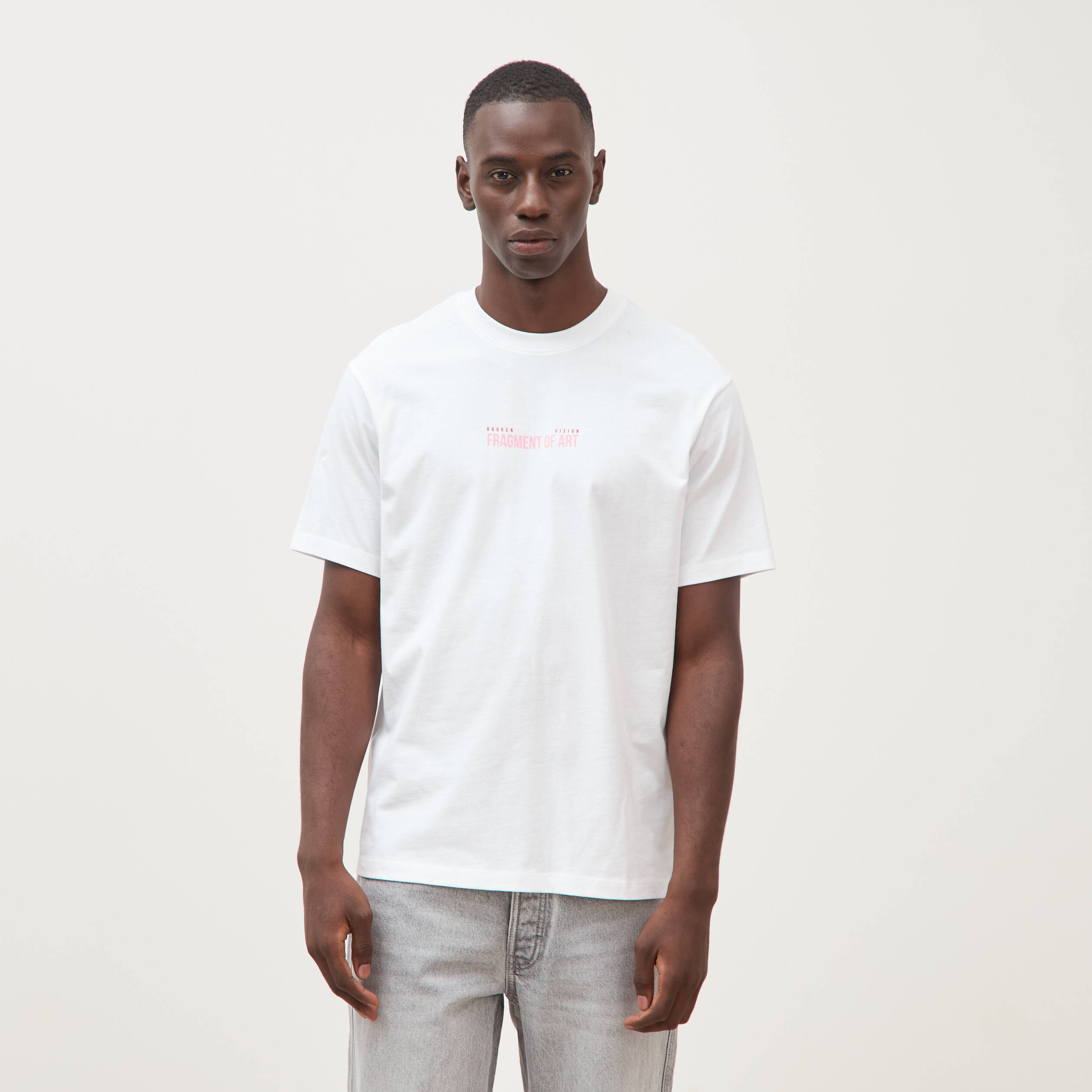 T-shirt en coton manches courtes blanc homme