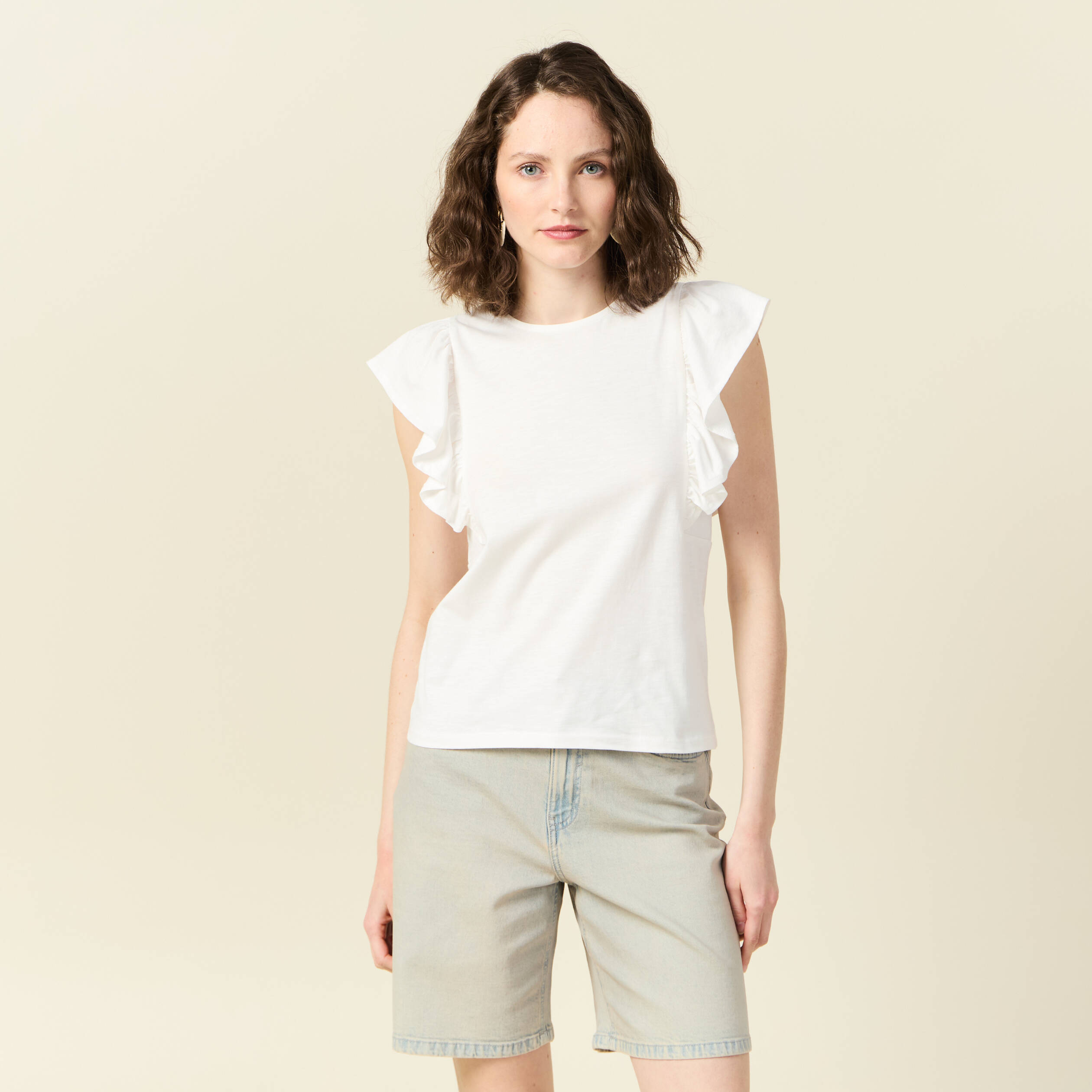 debardeur sans manches blanc femme Débardeur sans manches blanc femme