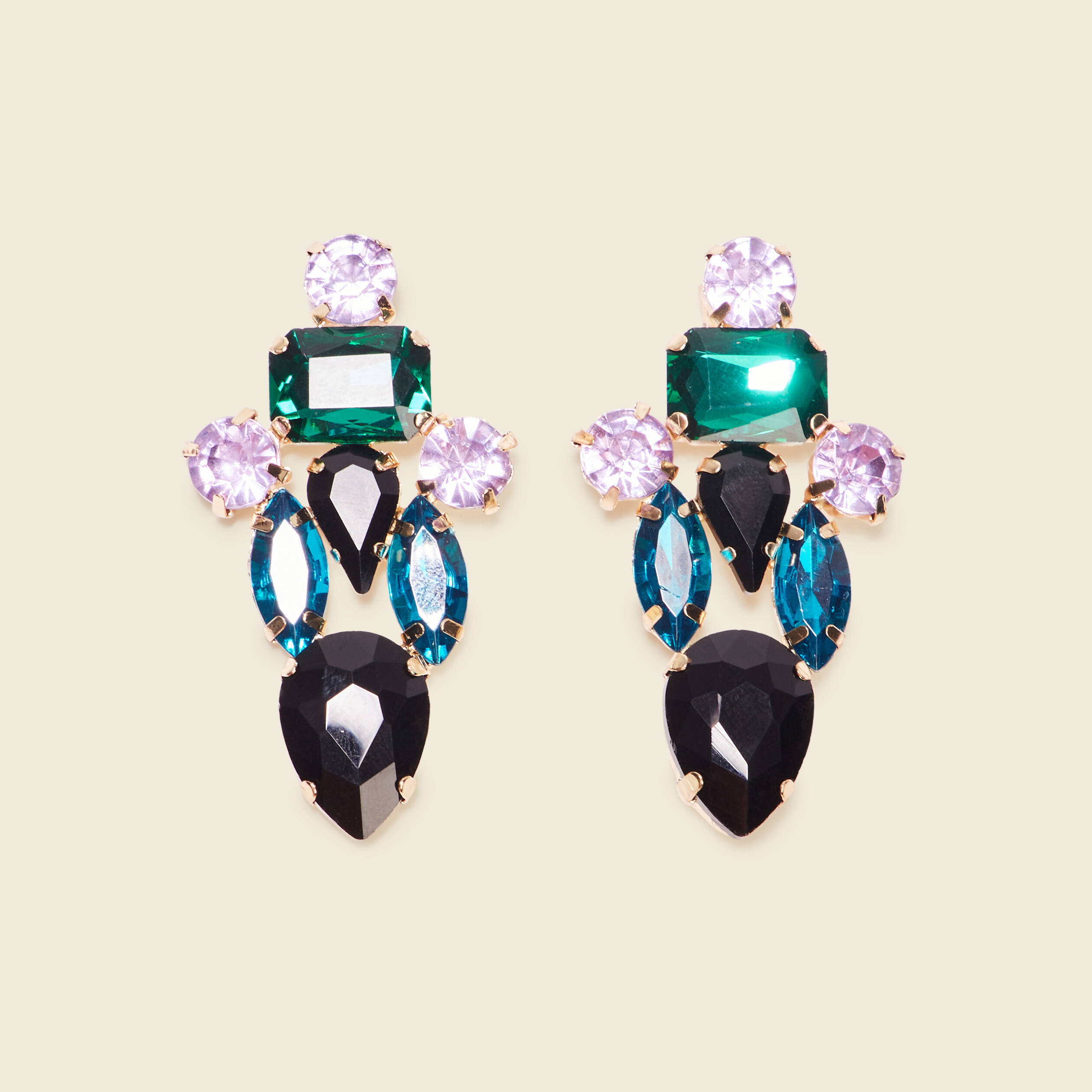Boucles d'oreilles pendantes noir femme