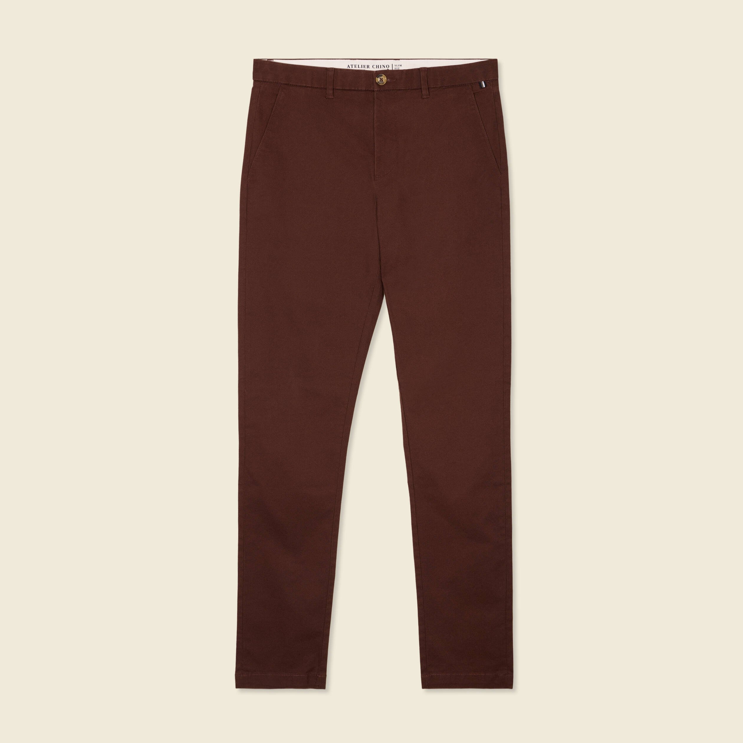 pantalon slim instinct chino bordeaux homme Pantalon slim Instinct chino bordeaux homme