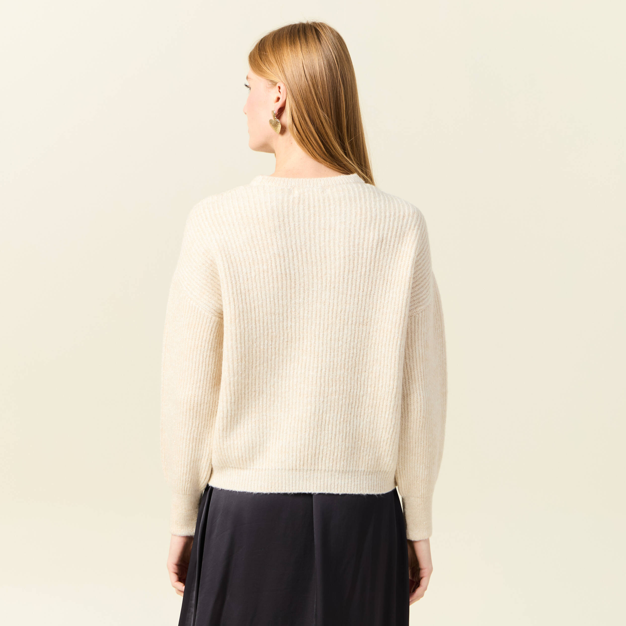 pull manches longues creme femme Pull manches longues creme femme