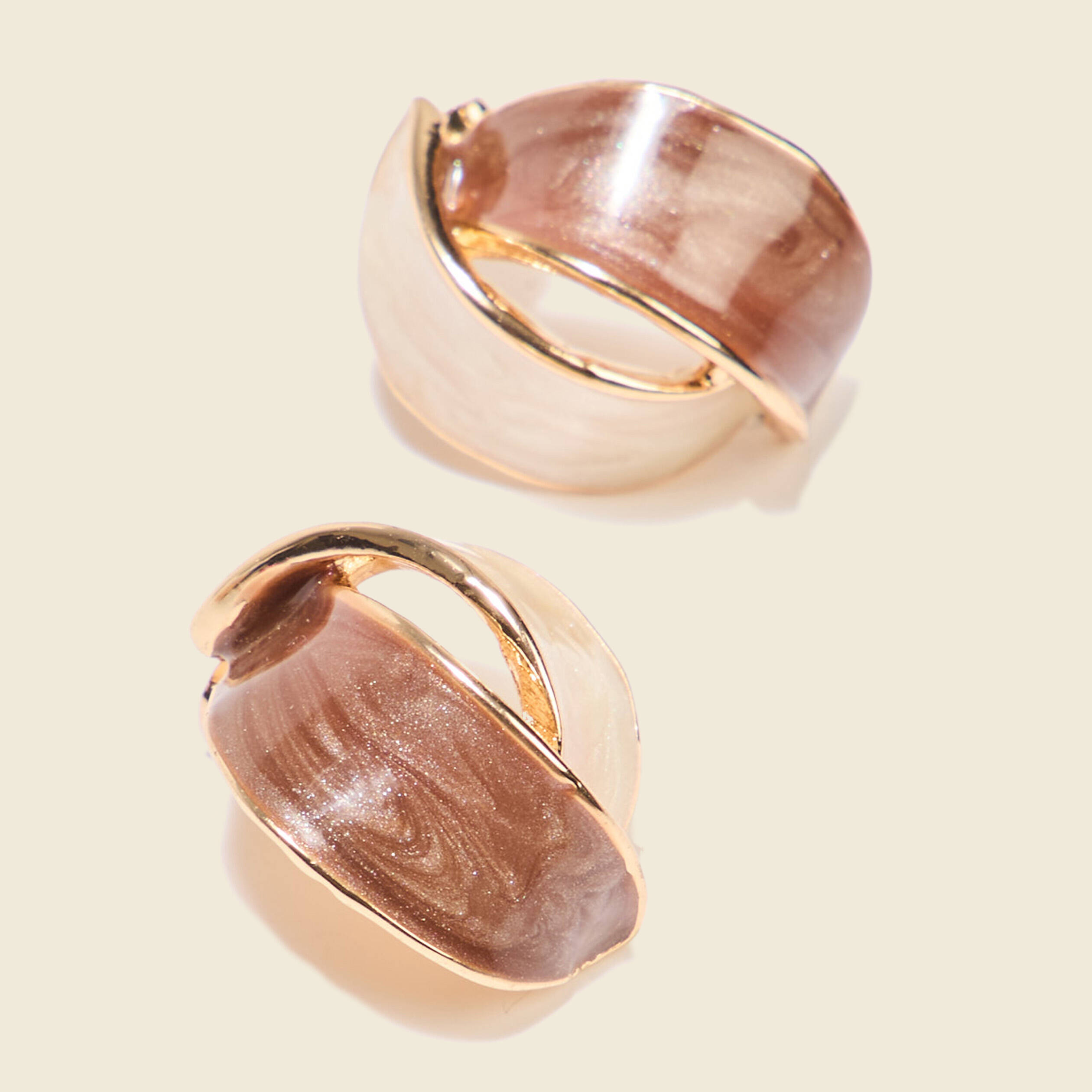 boucles doreilles clous ecru femme Boucles d'oreilles clous ecru femme