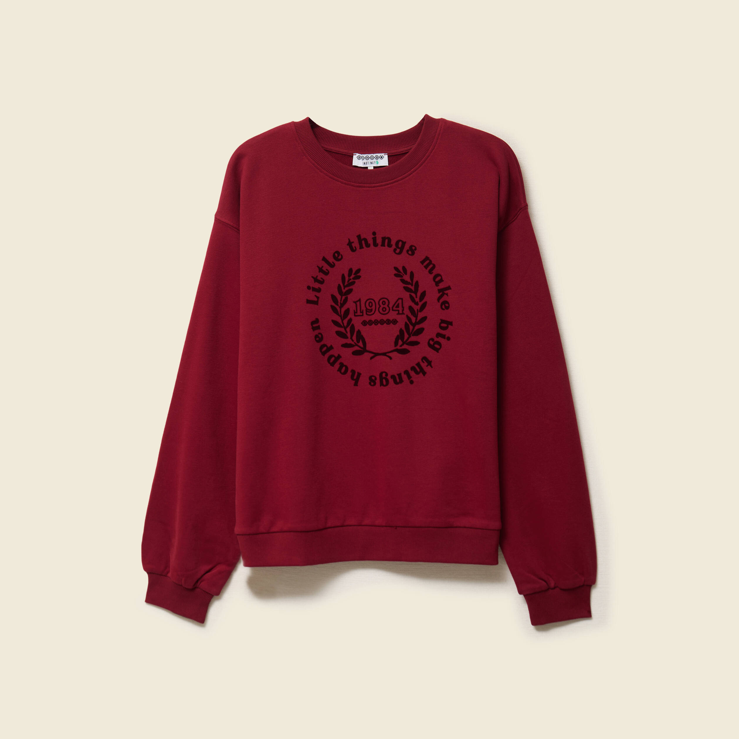 sweat col rond manches longues rouge femme Sweat col rond manches longues rouge femme