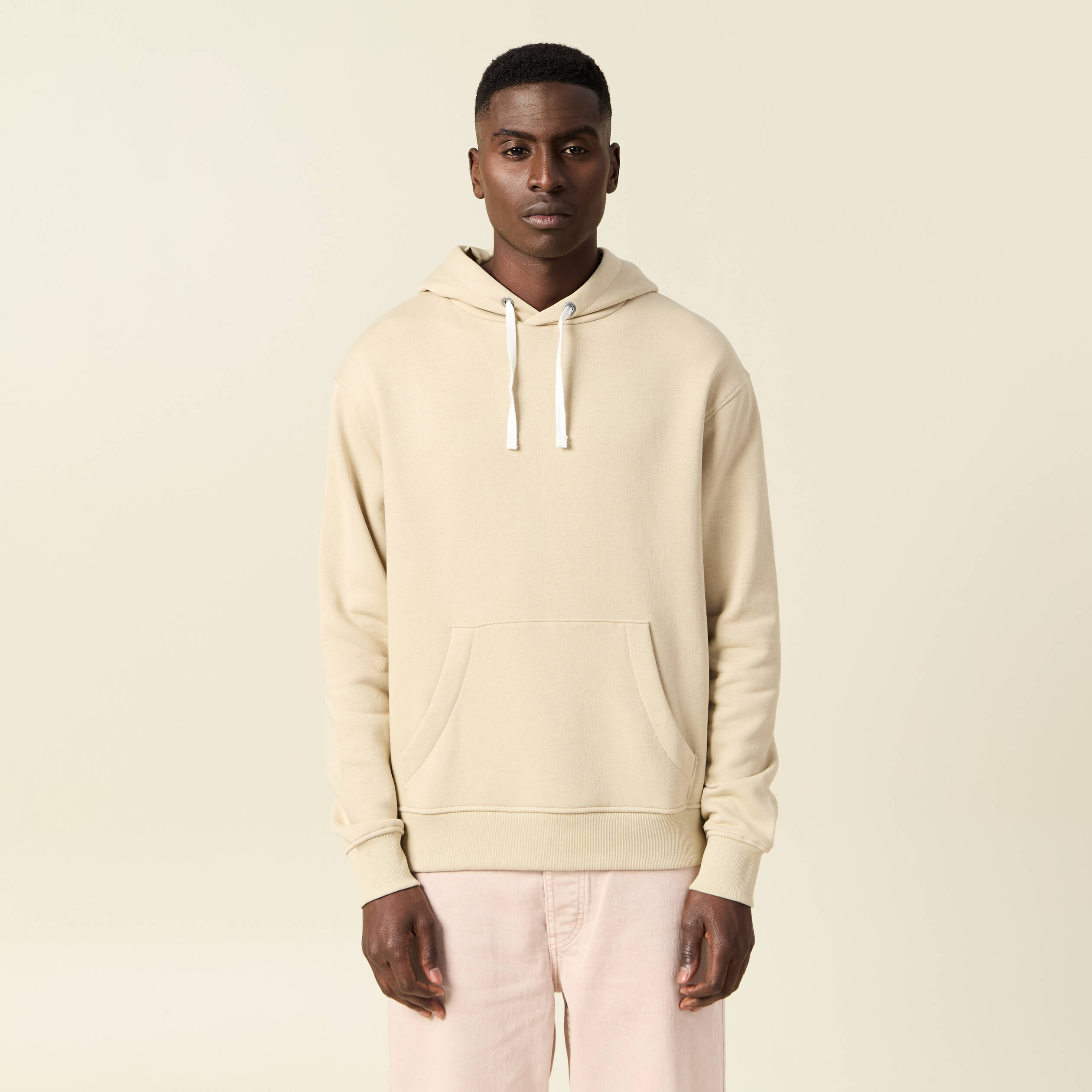 sweat a capuche beige homme Sweat à capuche beige homme