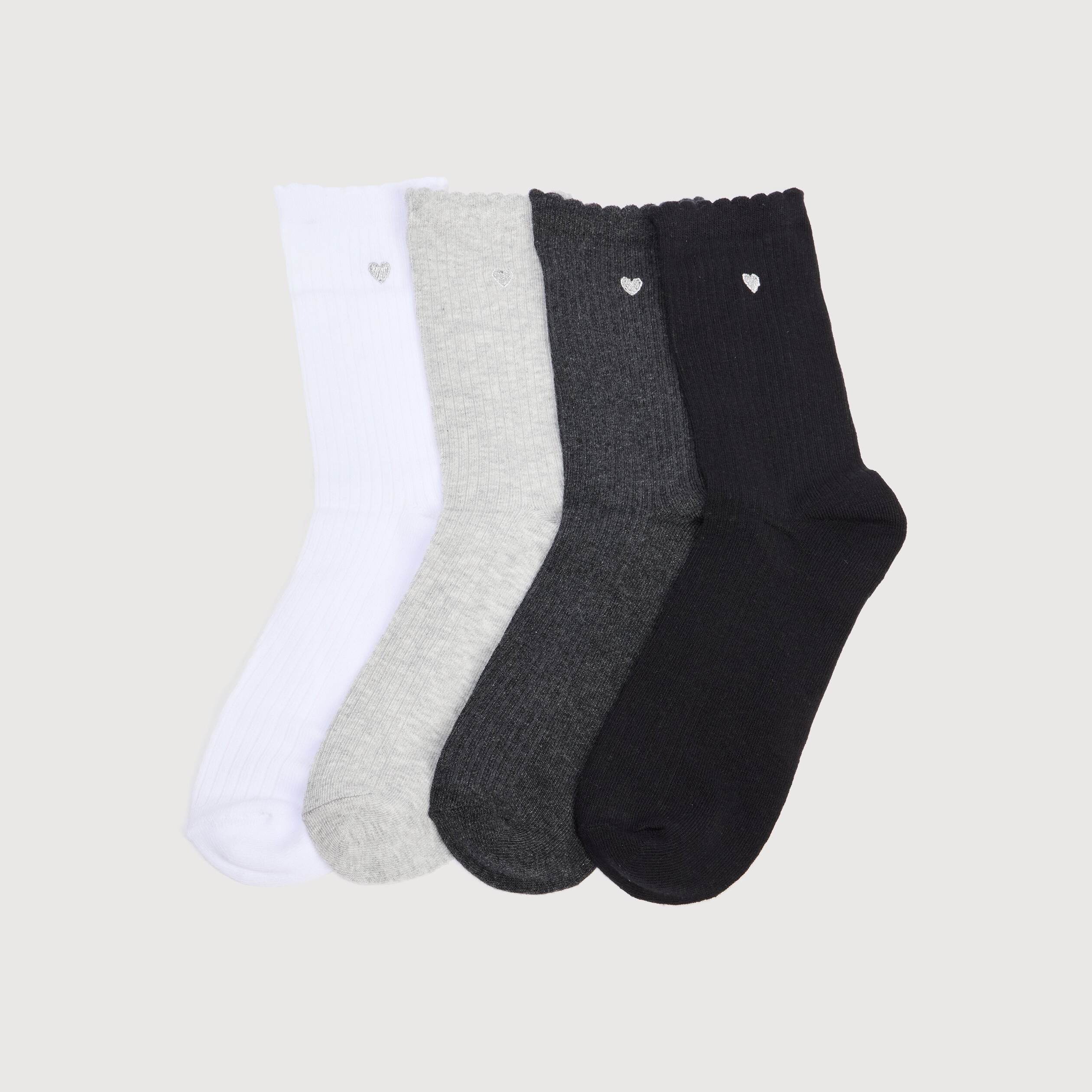 Lot de 4 paires de chaussettes noir femme