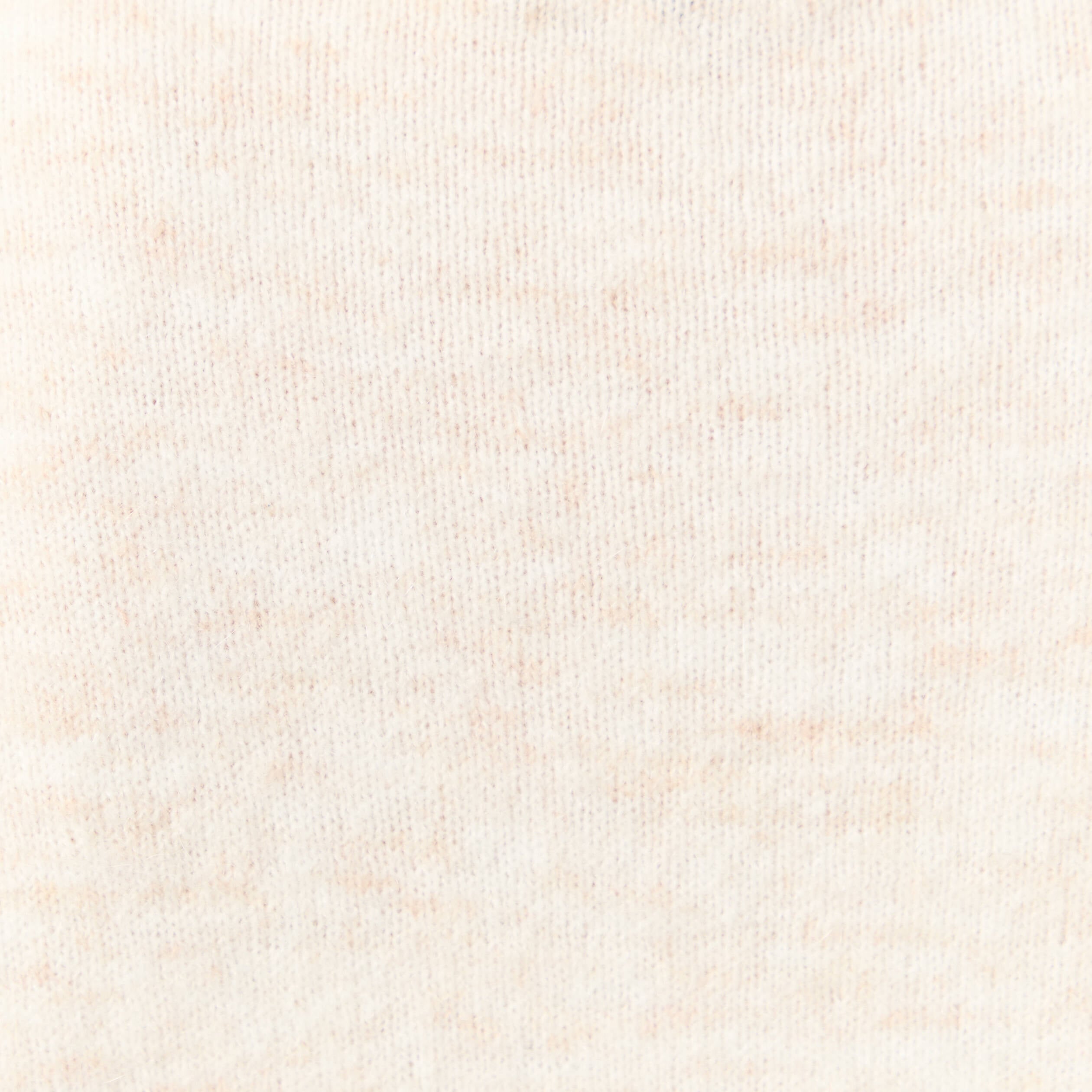 Pull col montant manches longues creme femme
