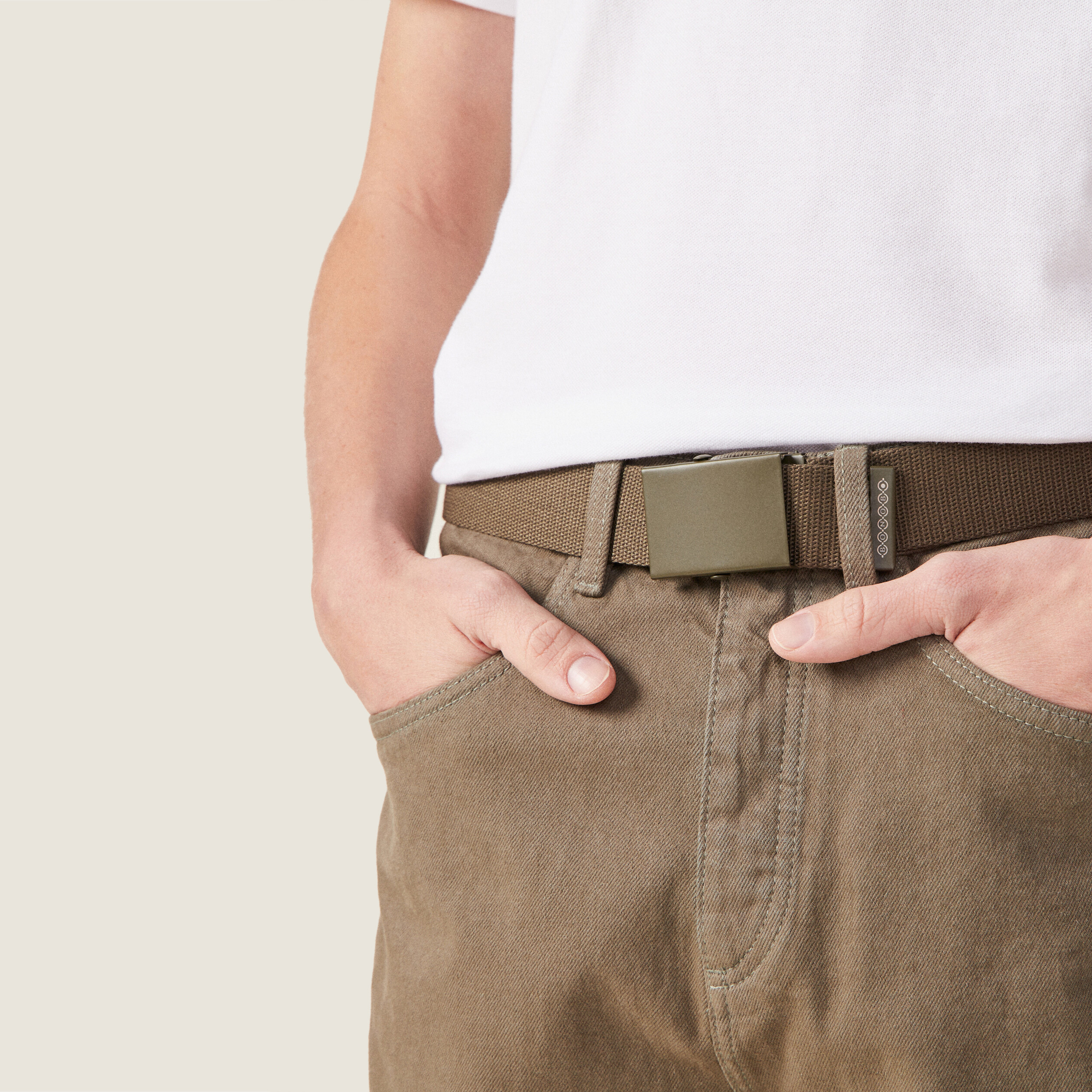 Ceinture taupe homme