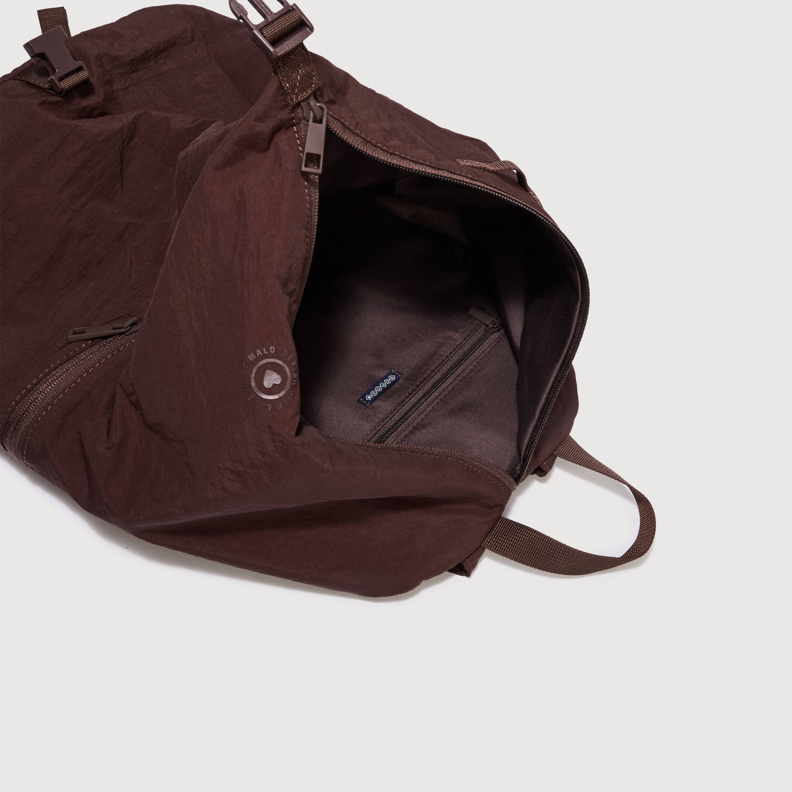 Sac &agrave; dos pliss&eacute; avec doublure bordeaux femme