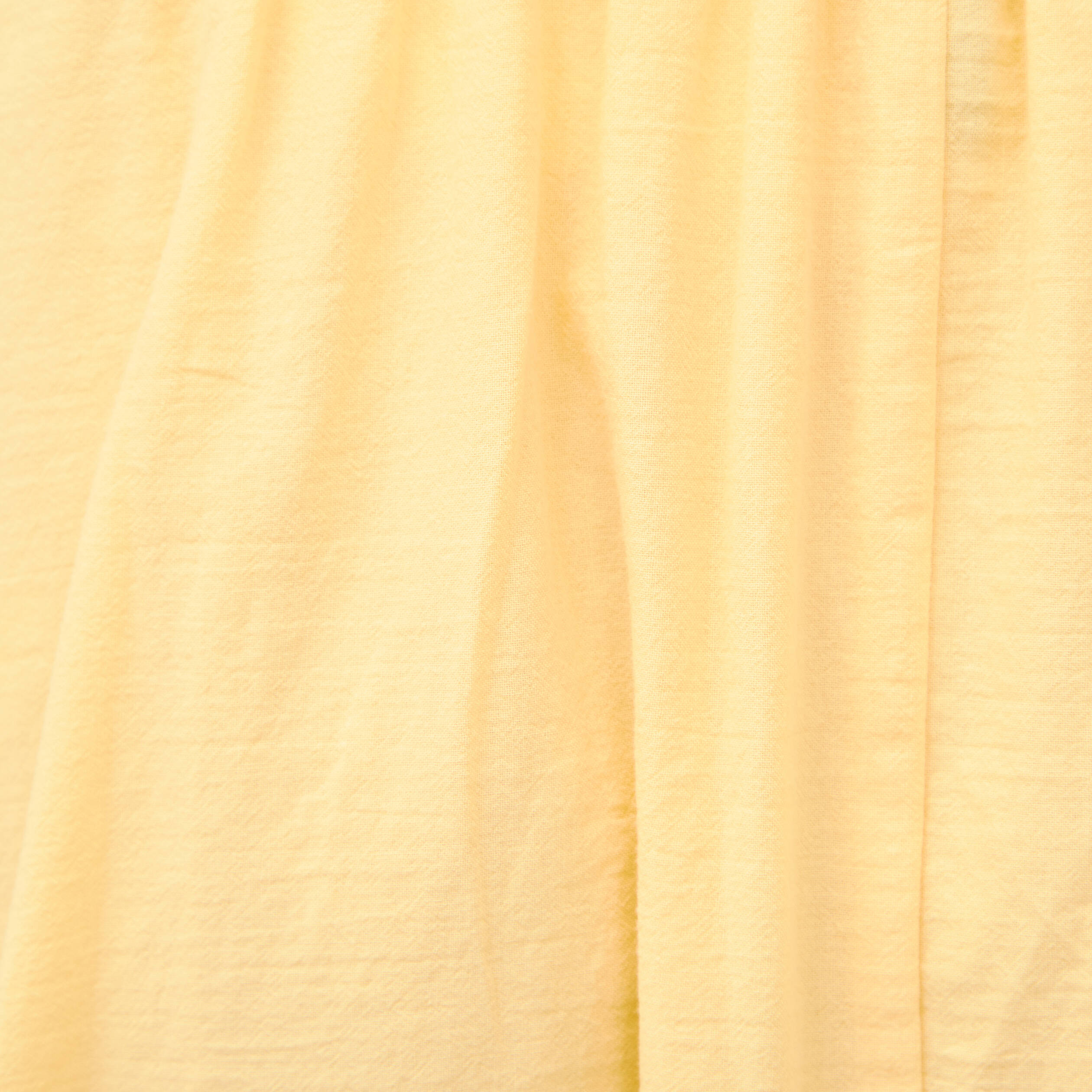 Jupe longue &eacute;vas&eacute;e en coton doubl&eacute;e jaune clair femme