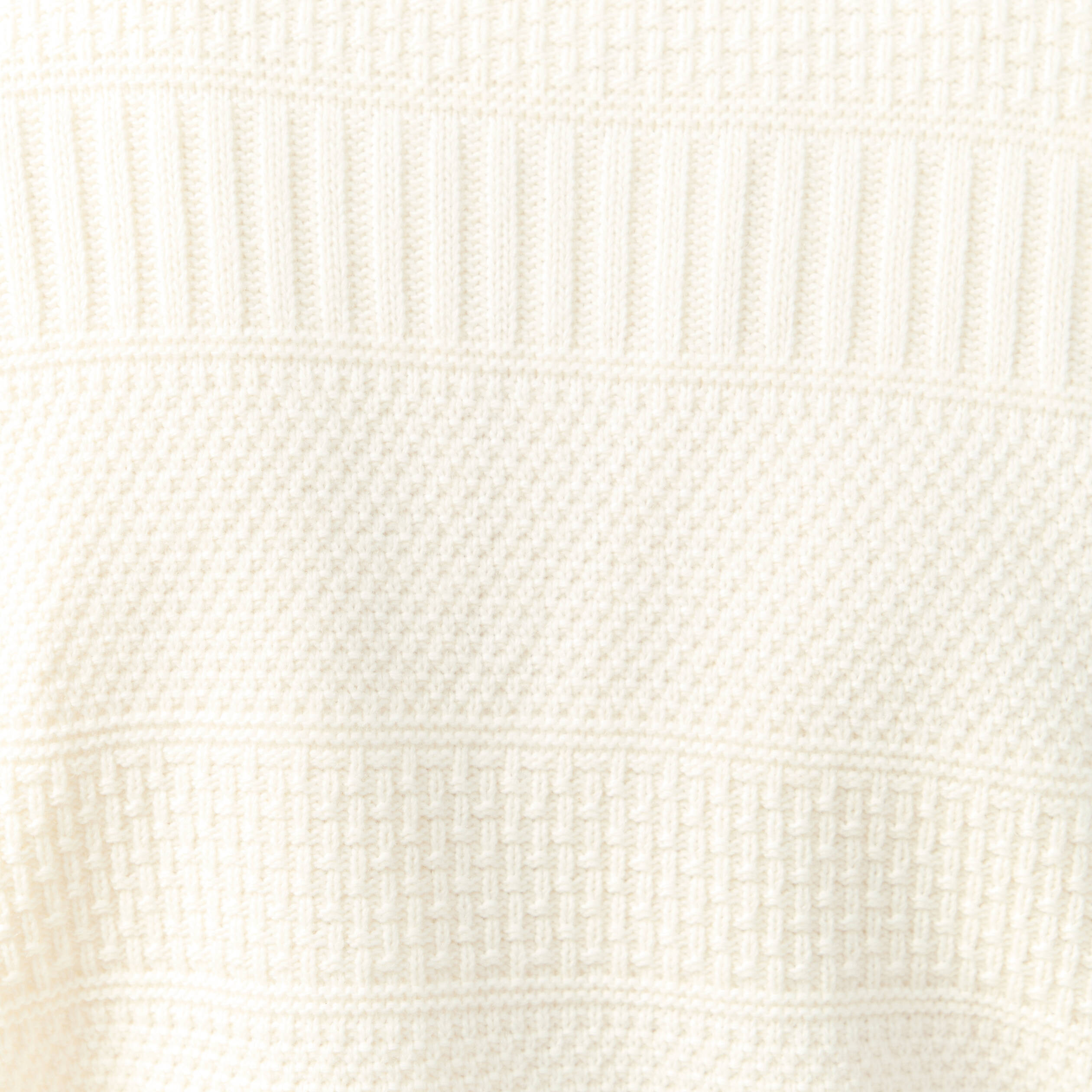 Pull col rond ecru homme