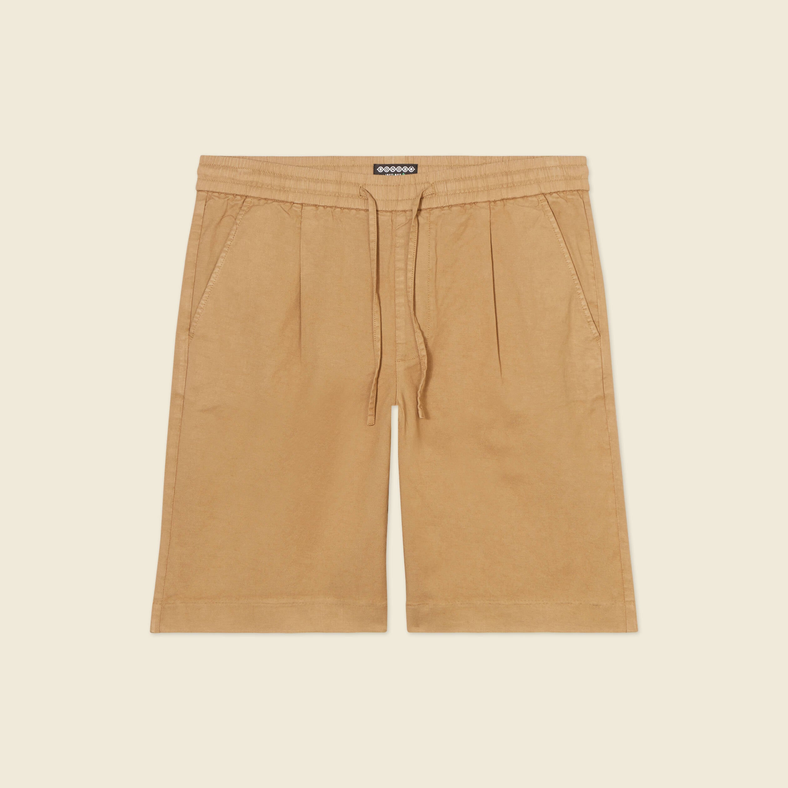Bermuda coupe large beige homme