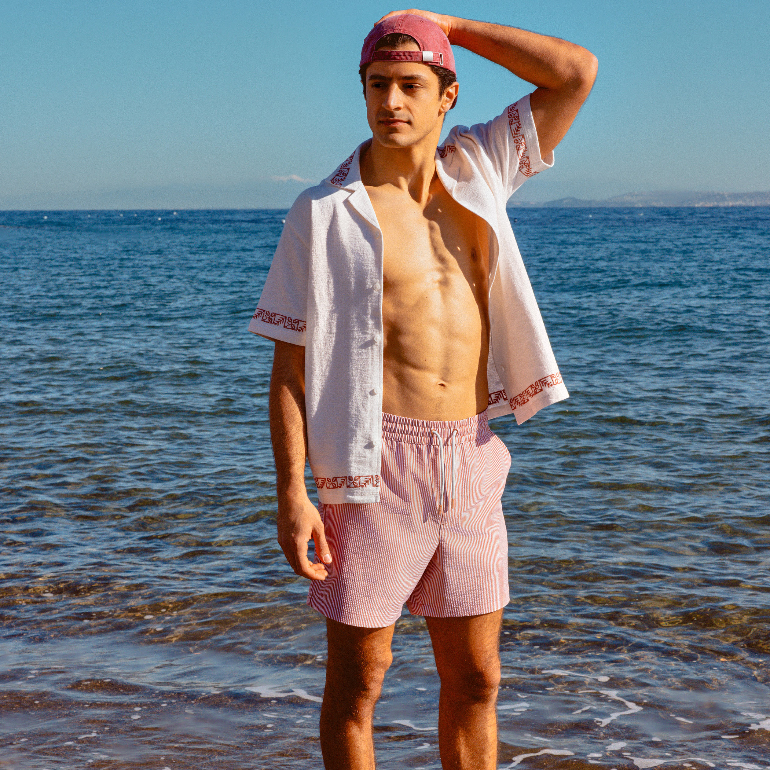 short de bain vieux rose homme Short de bain vieux rose homme