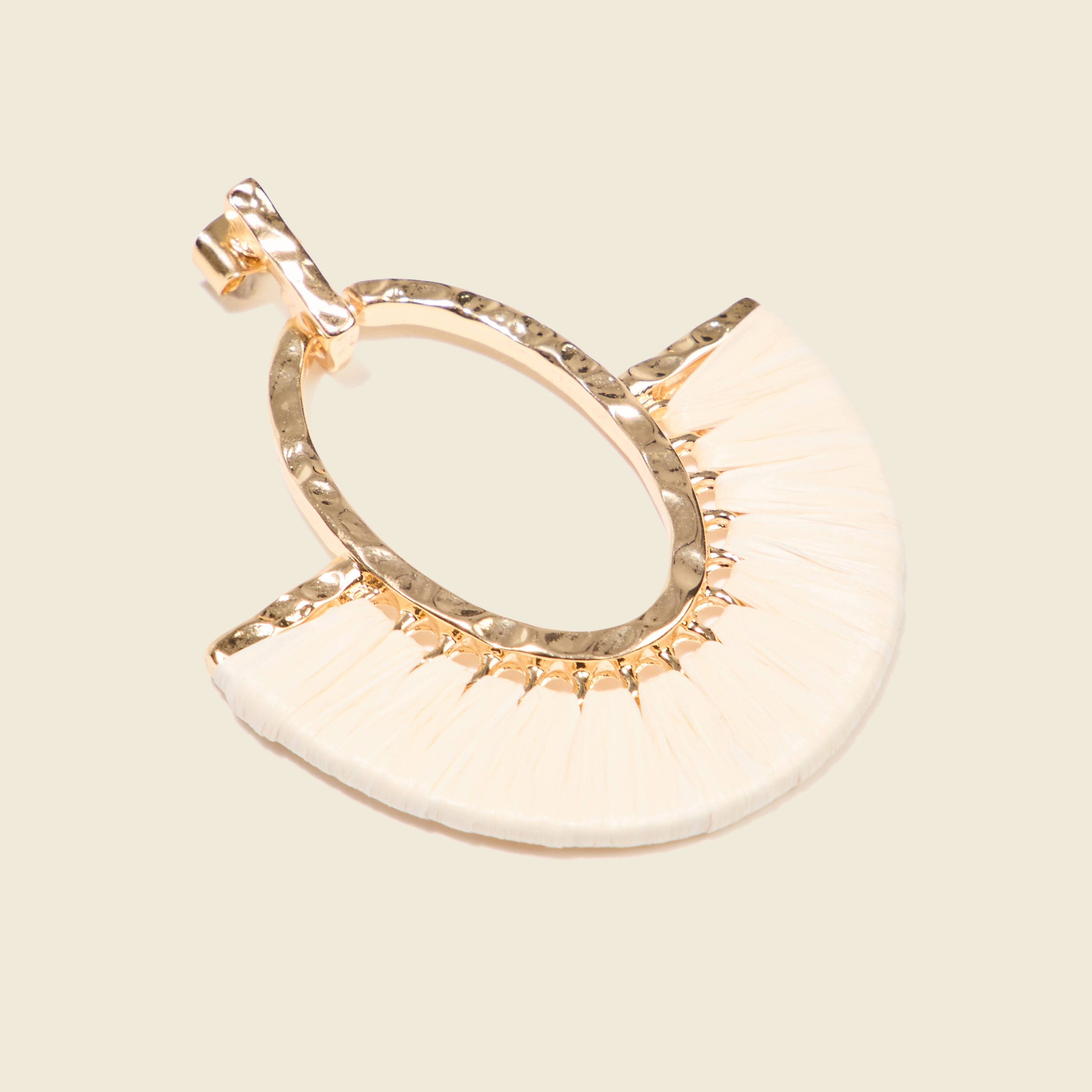 boucles doreilles pendantes ecru femme Boucles d'oreilles pendantes ecru femme