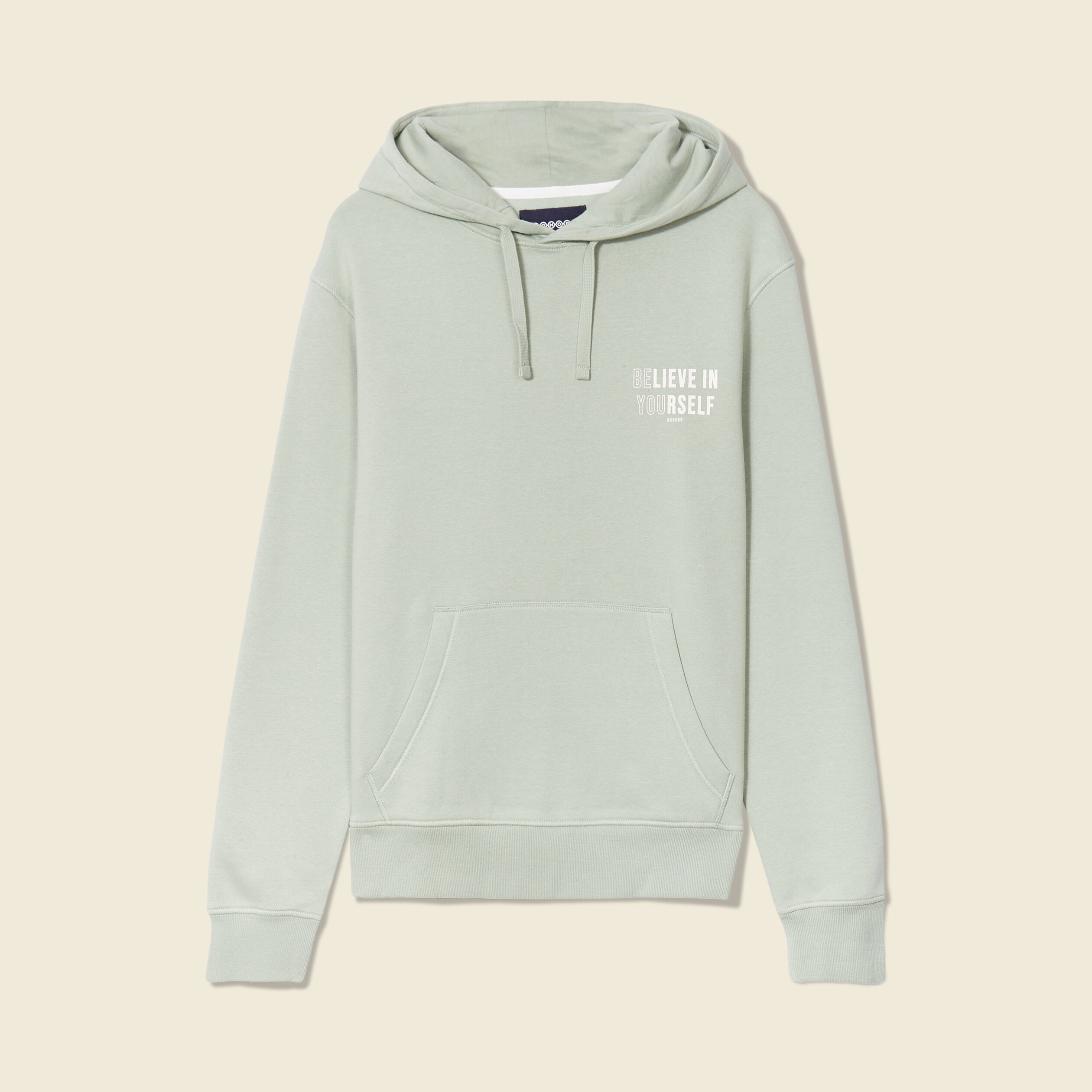 Sweat à capuche vert olive homme