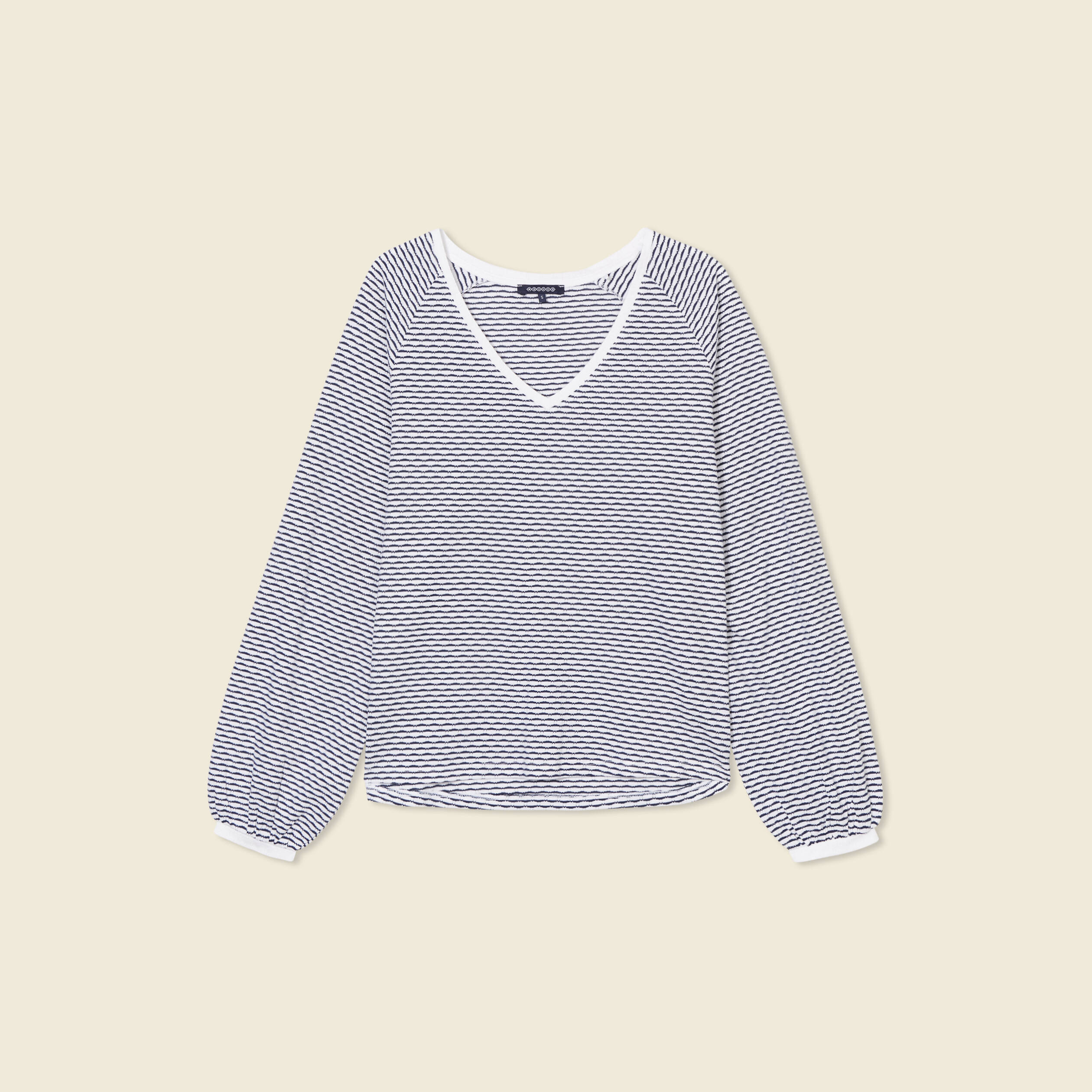 t shirt manches longues ecru femme T-shirt manches longues ecru femme