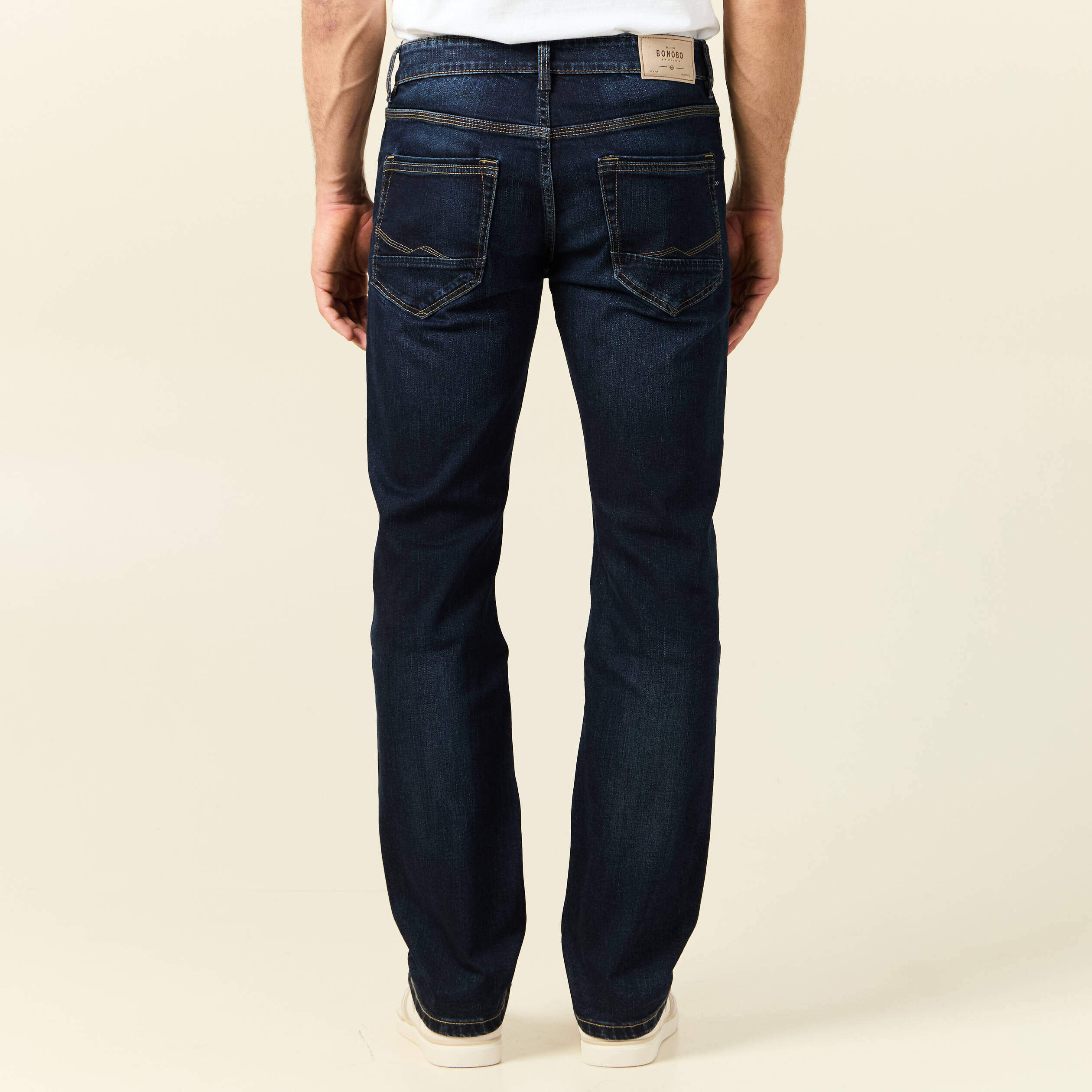 Jeans regular longueur 34 denim brut homme