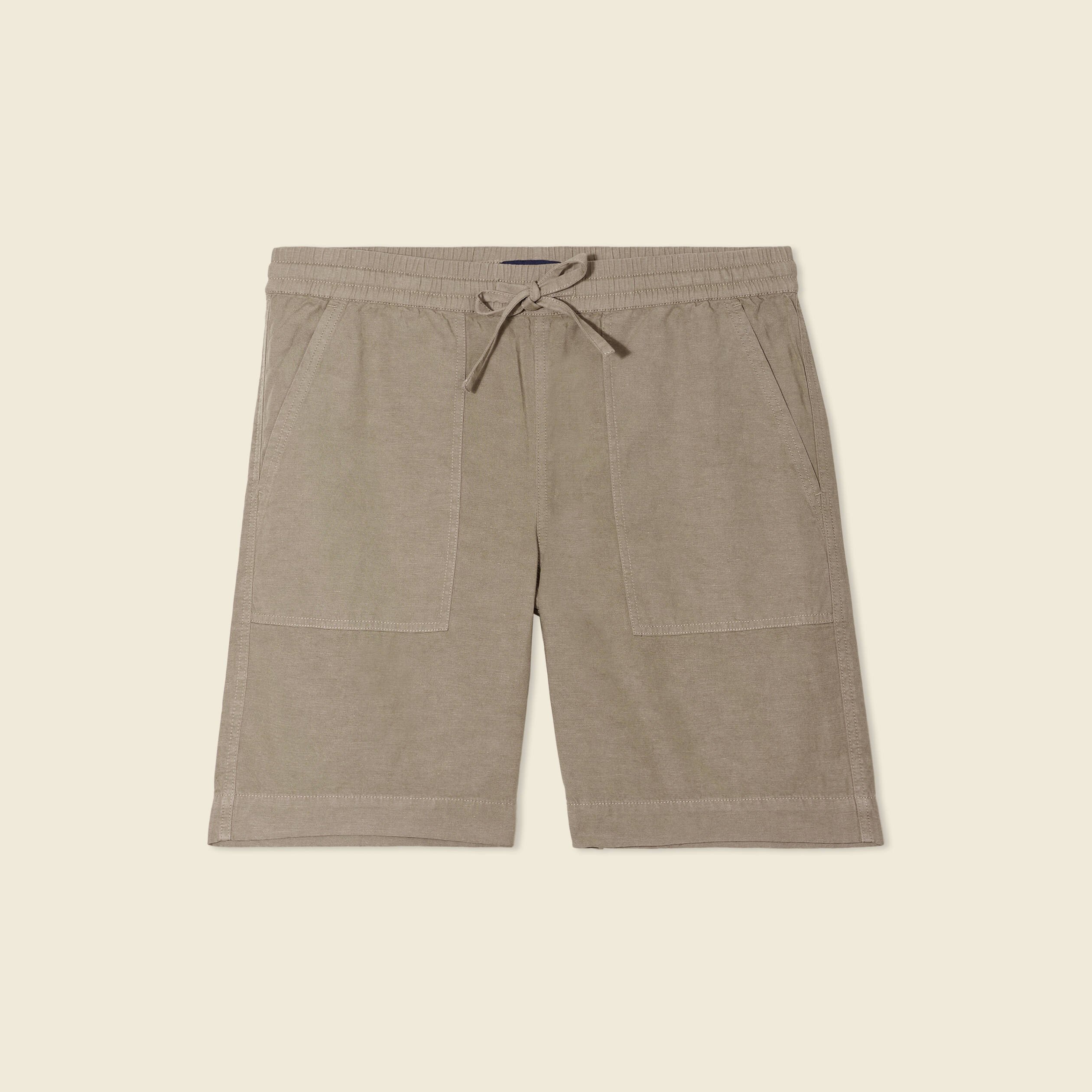 Short droit à coulisse vert kaki homme