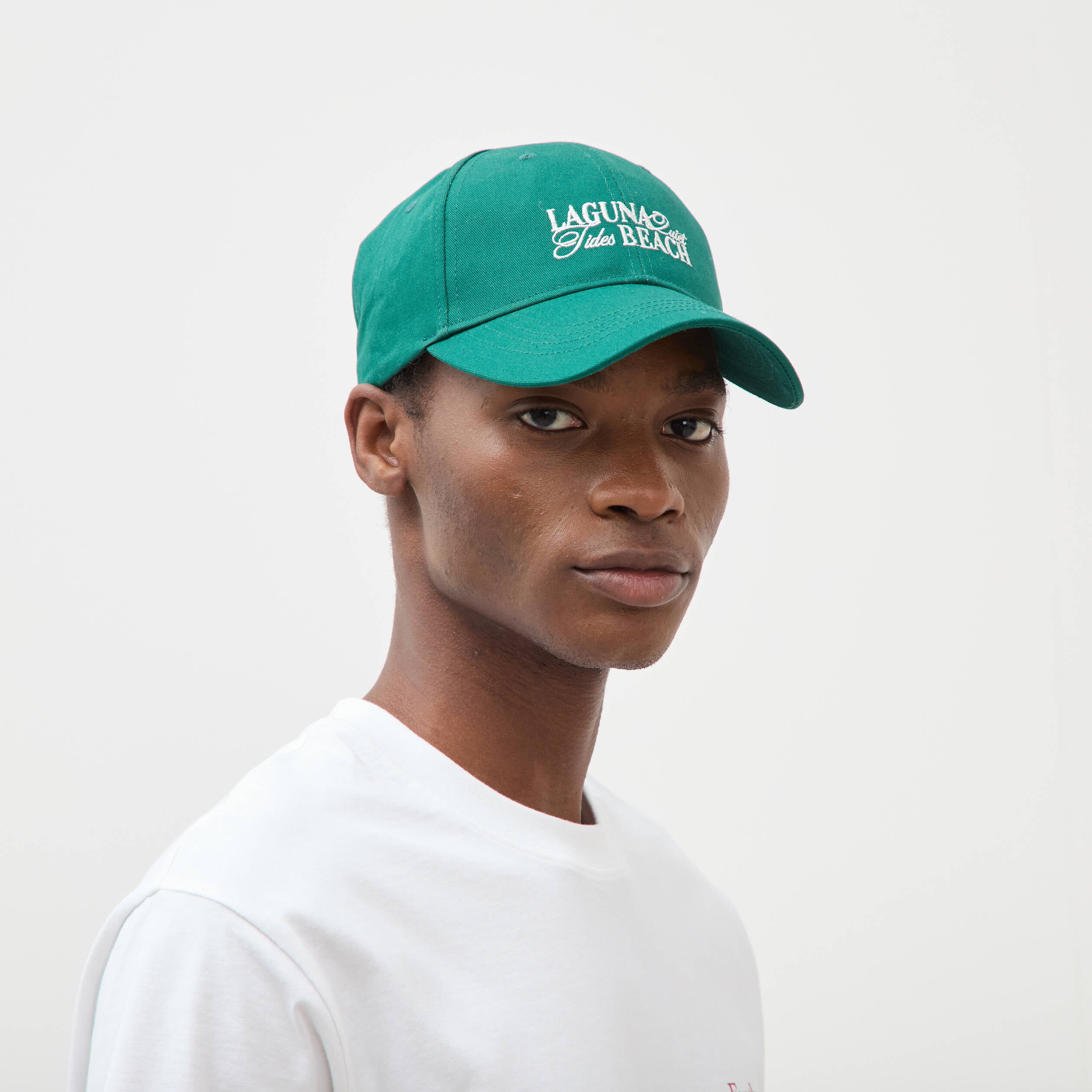 Casquette en coton vert &eacute;meraude homme