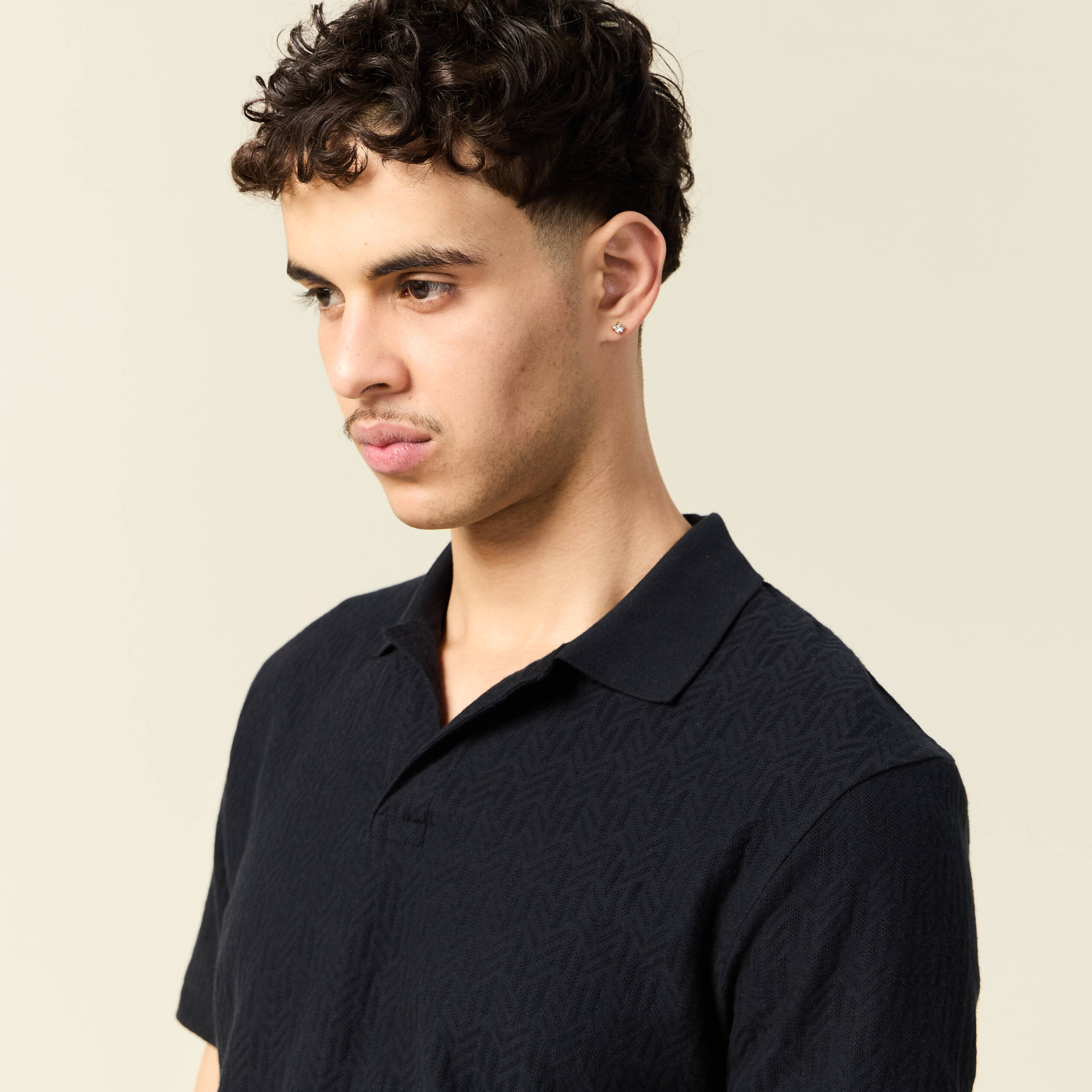 Polo manches courtes noir homme