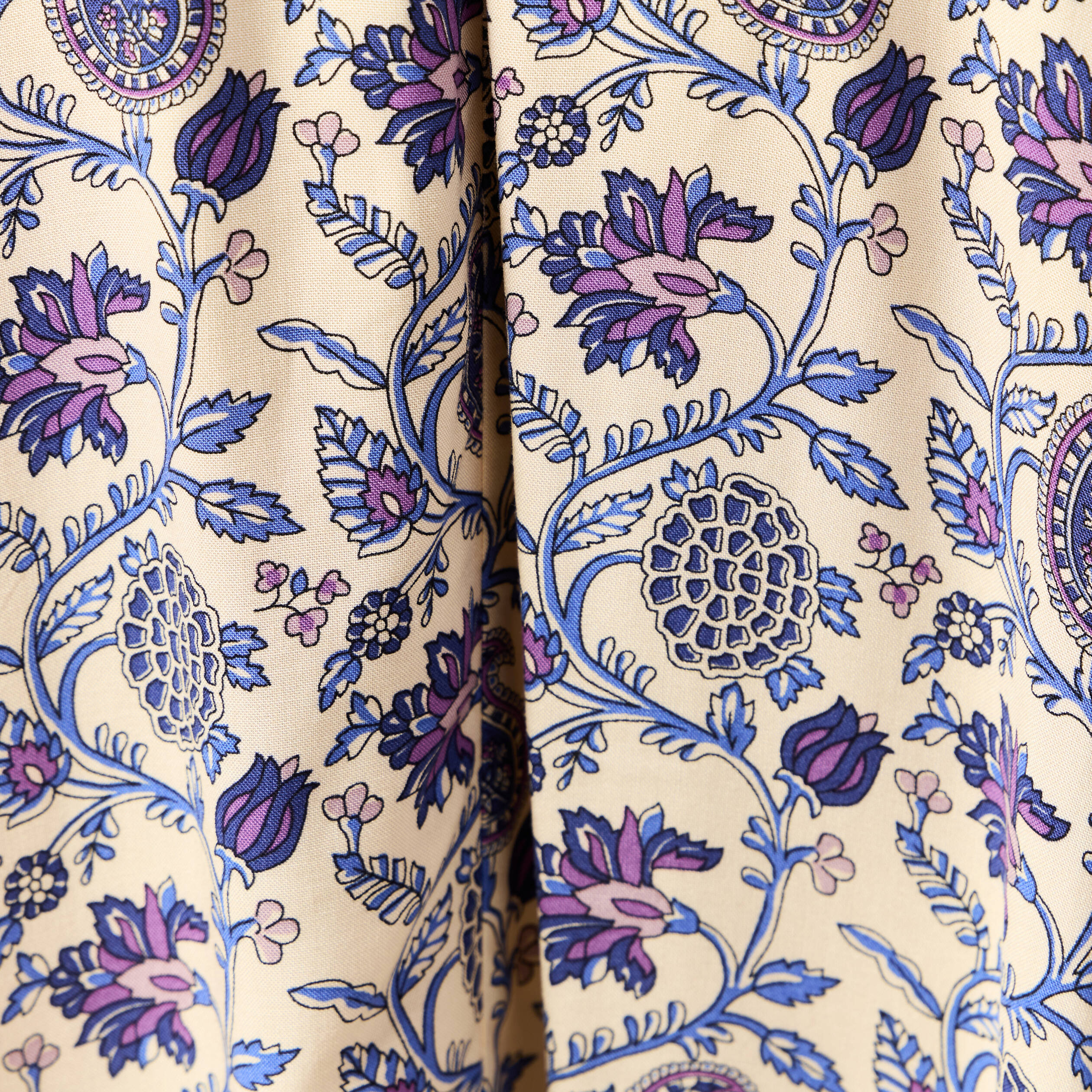 jupe longue evasee taille standard bleu femme Jupe longue évasée taille standard bleu femme