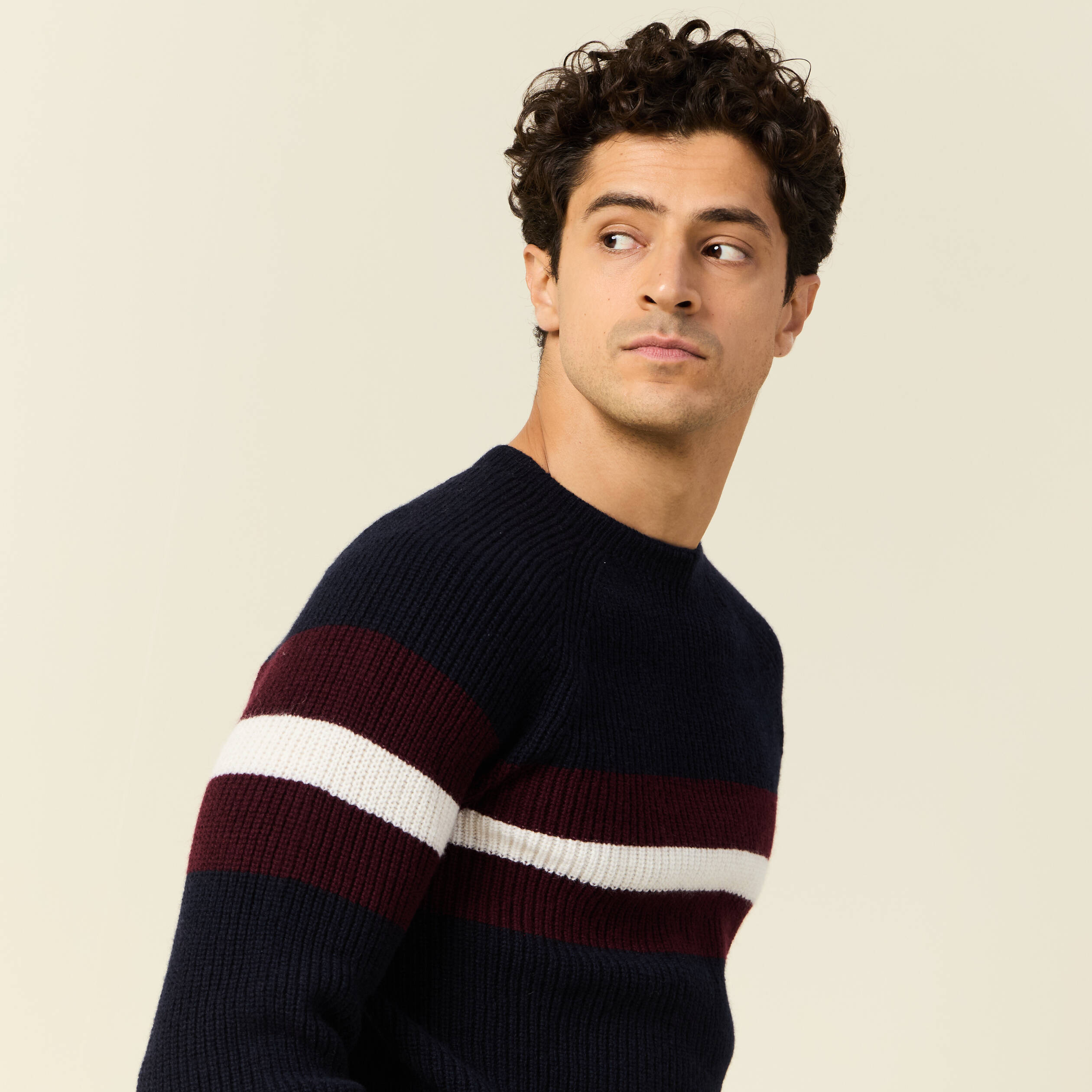 pull manches longues fabrique en france bleu marine homme Pull manches longues fabriqué en France bleu marine homme