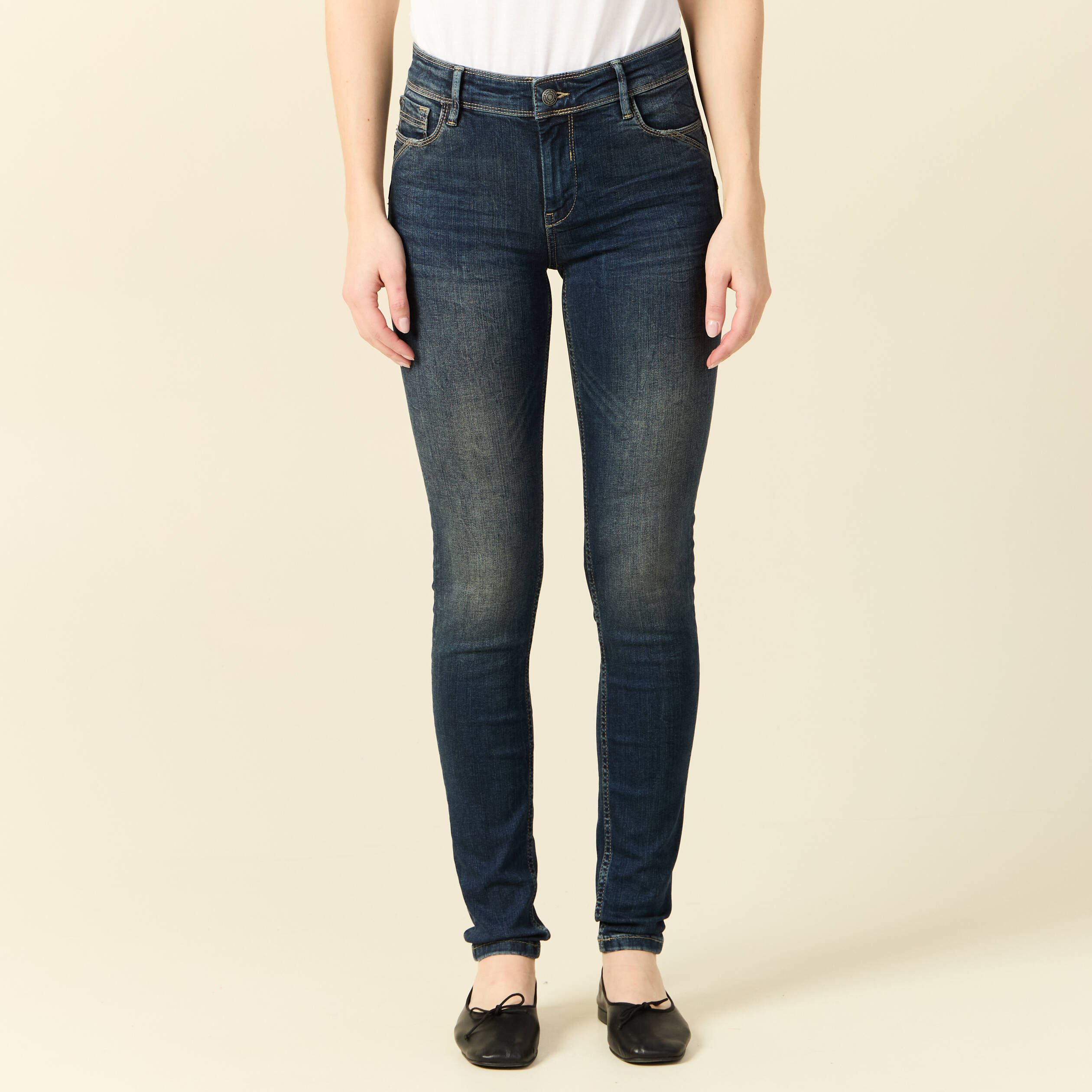 Jeans skinny push up denim brut femme