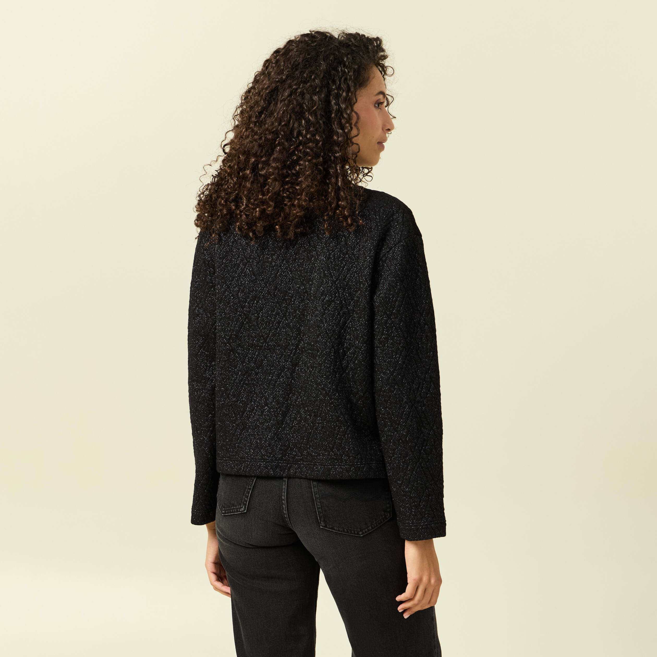 Veste manches longues noir femme
