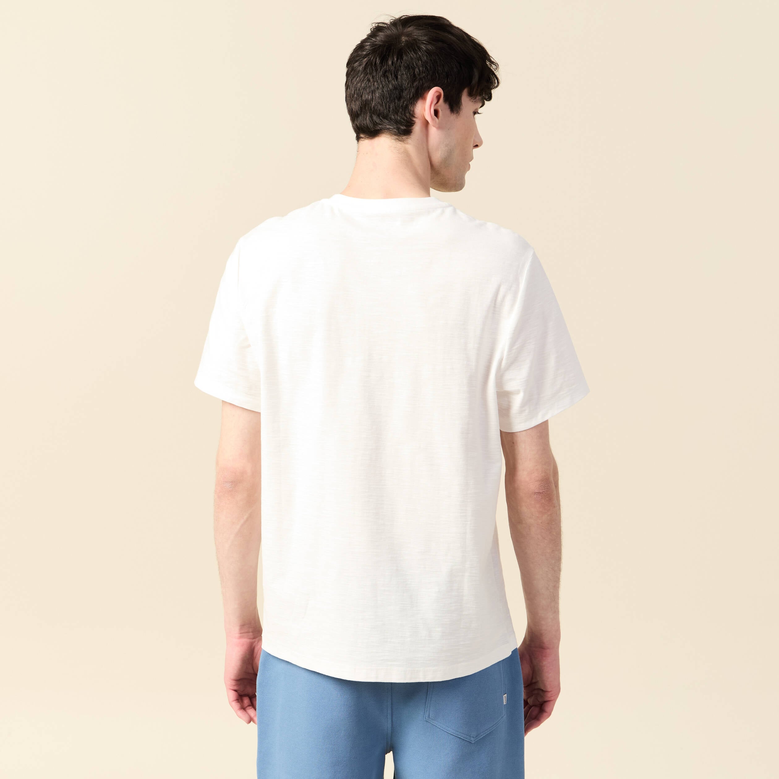 T-shirt manches courtes ecru homme