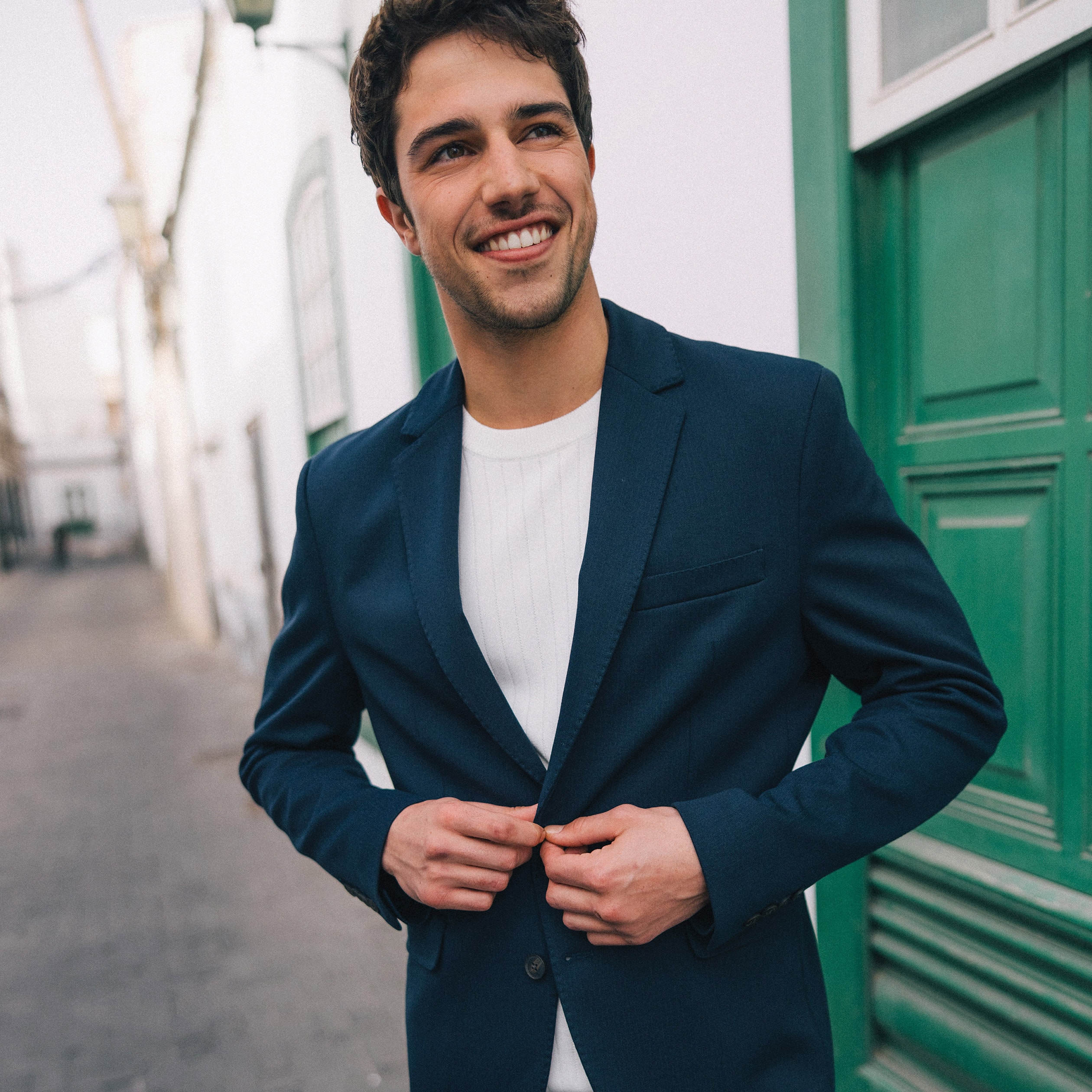 veste blazer manches longues bleu marine homme Veste blazer manches longues bleu marine homme
